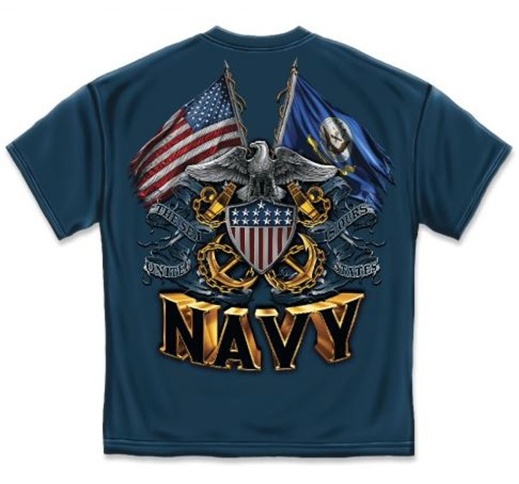 US Navy "Eagle With Double Flags" T-Shirt