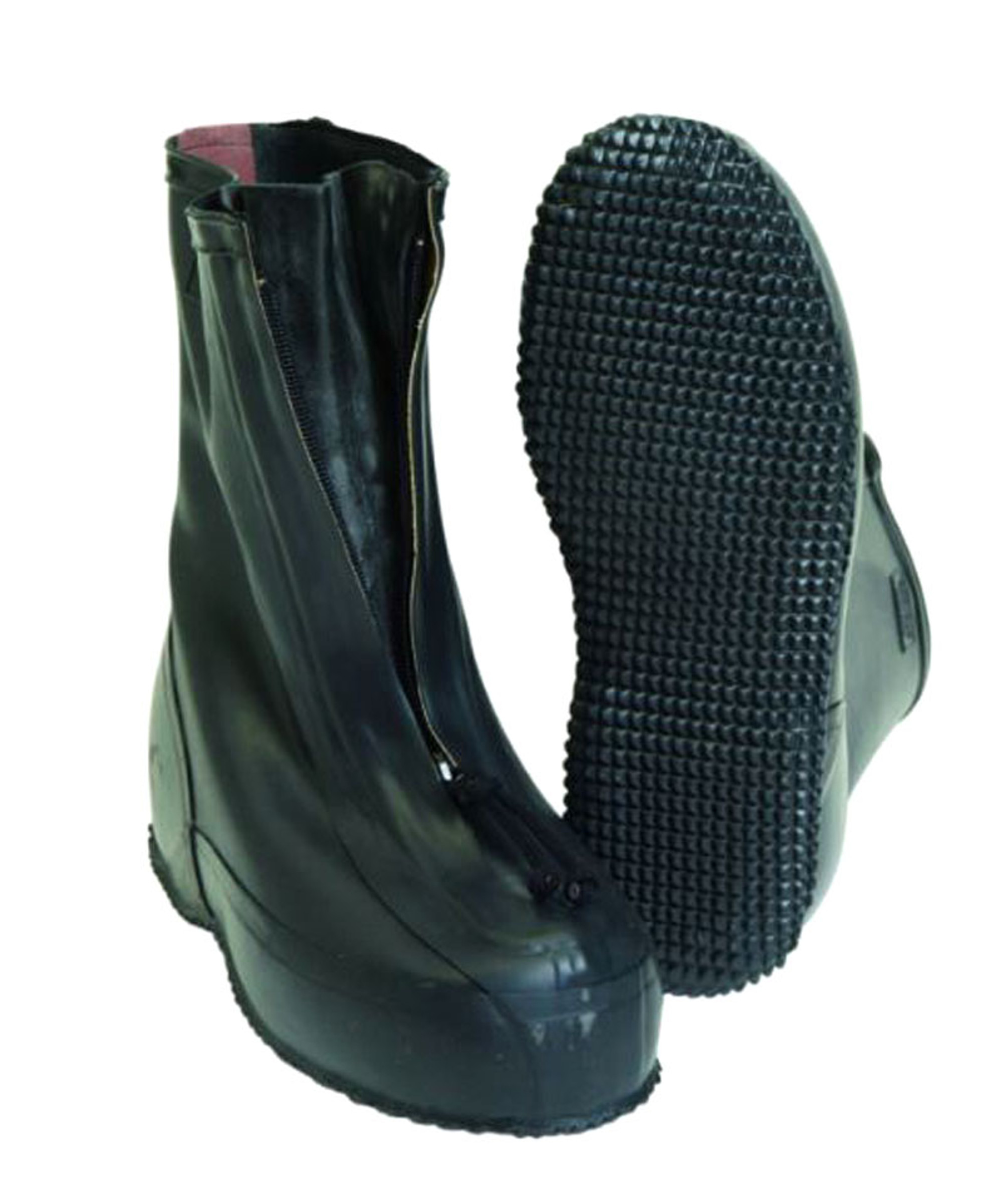 German Black Rubber Overshoes W Zipper