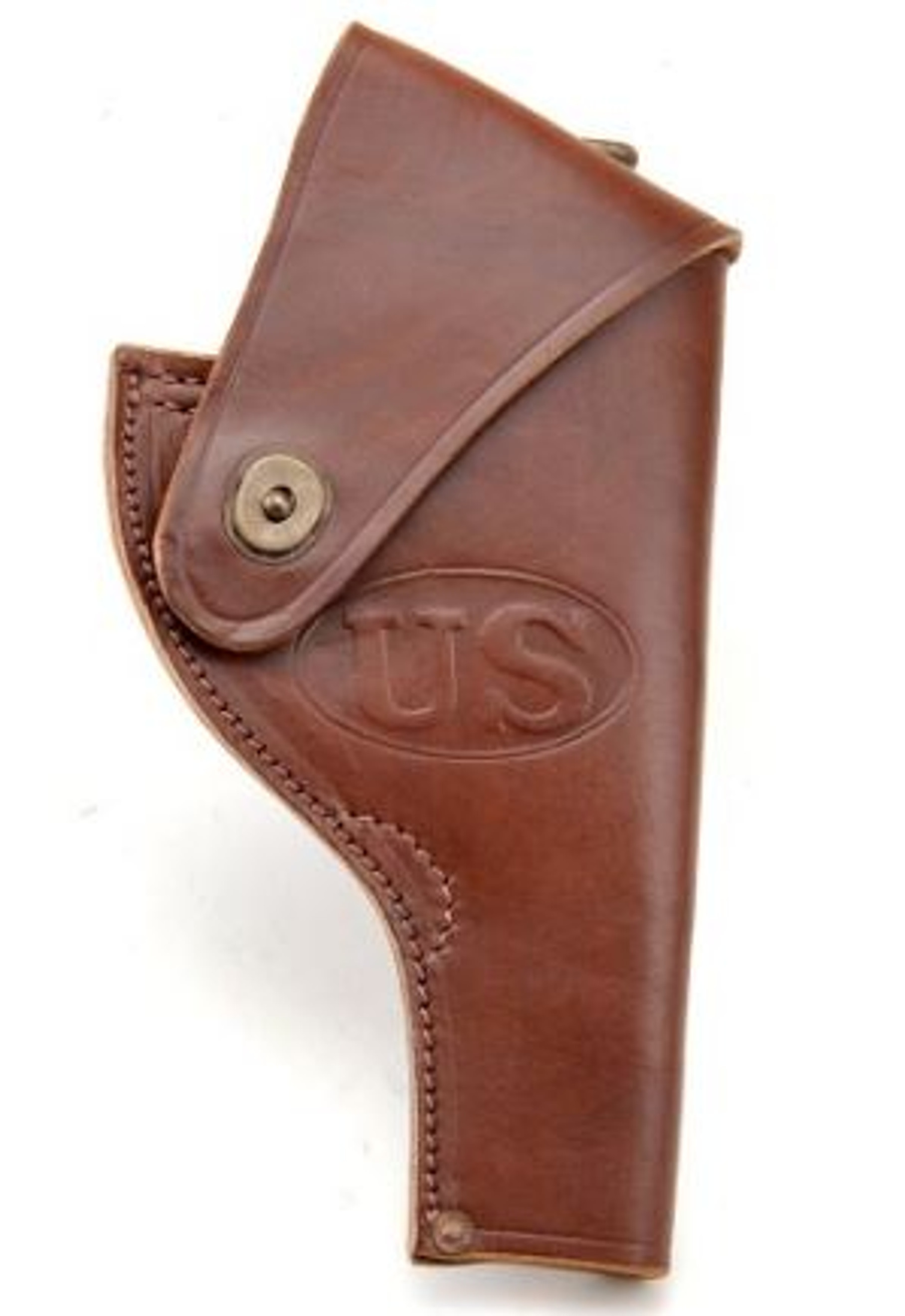 US WW2 Smith & Wesson Victory Model Revolver Holster in Brown Leather .38 Special Model 10