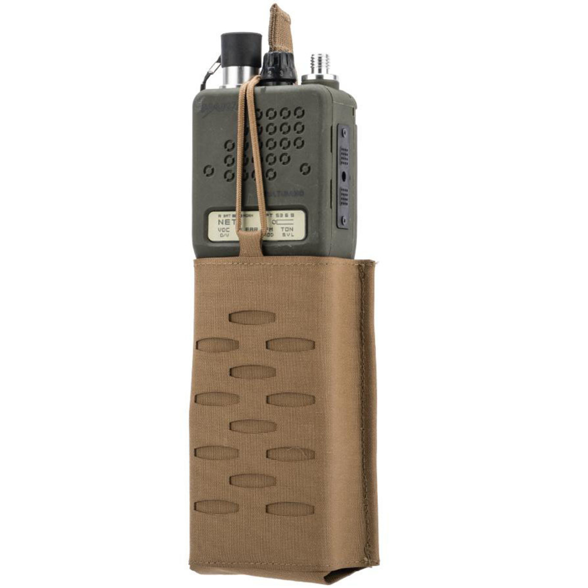 Sentry Staggered Column Radio Pouch (Color: Coyote Brown)