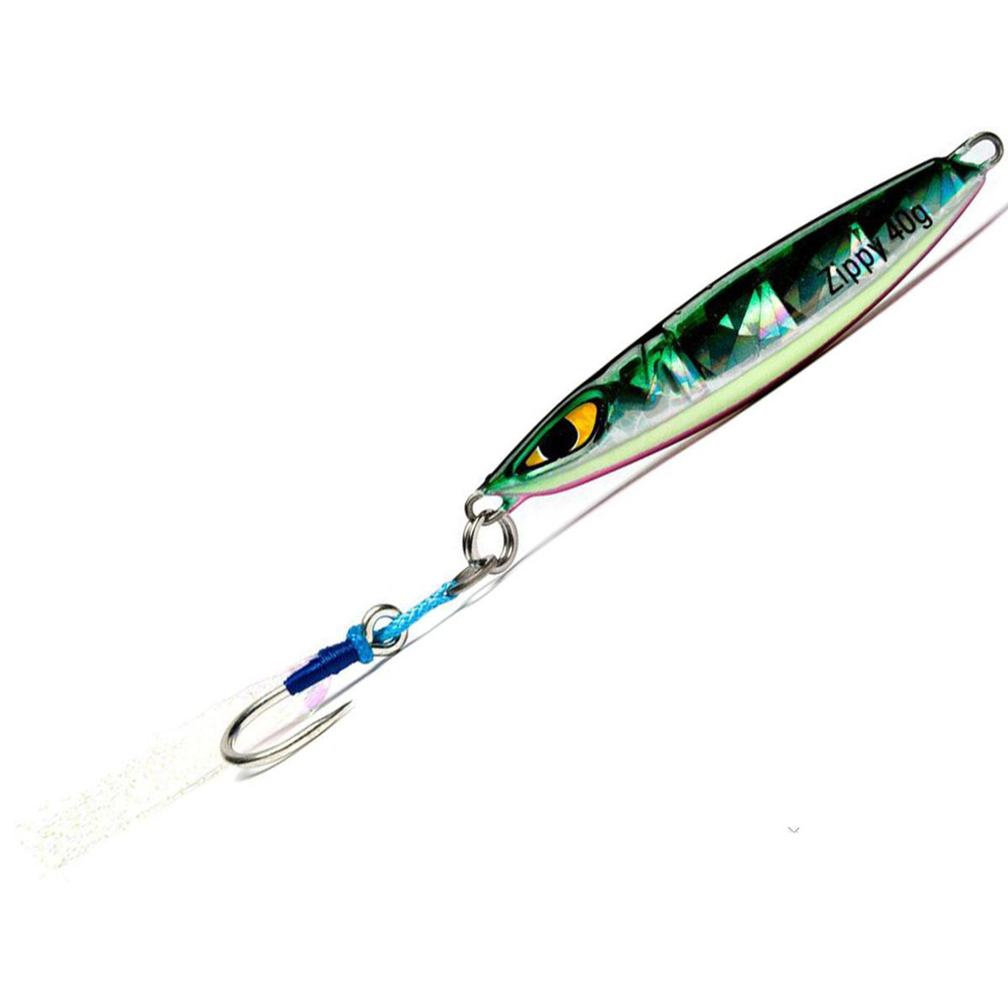 Mustad "Zippy Jig" Long Distance Casting Fishing Lure (Color: Green Mackerel / 40g)