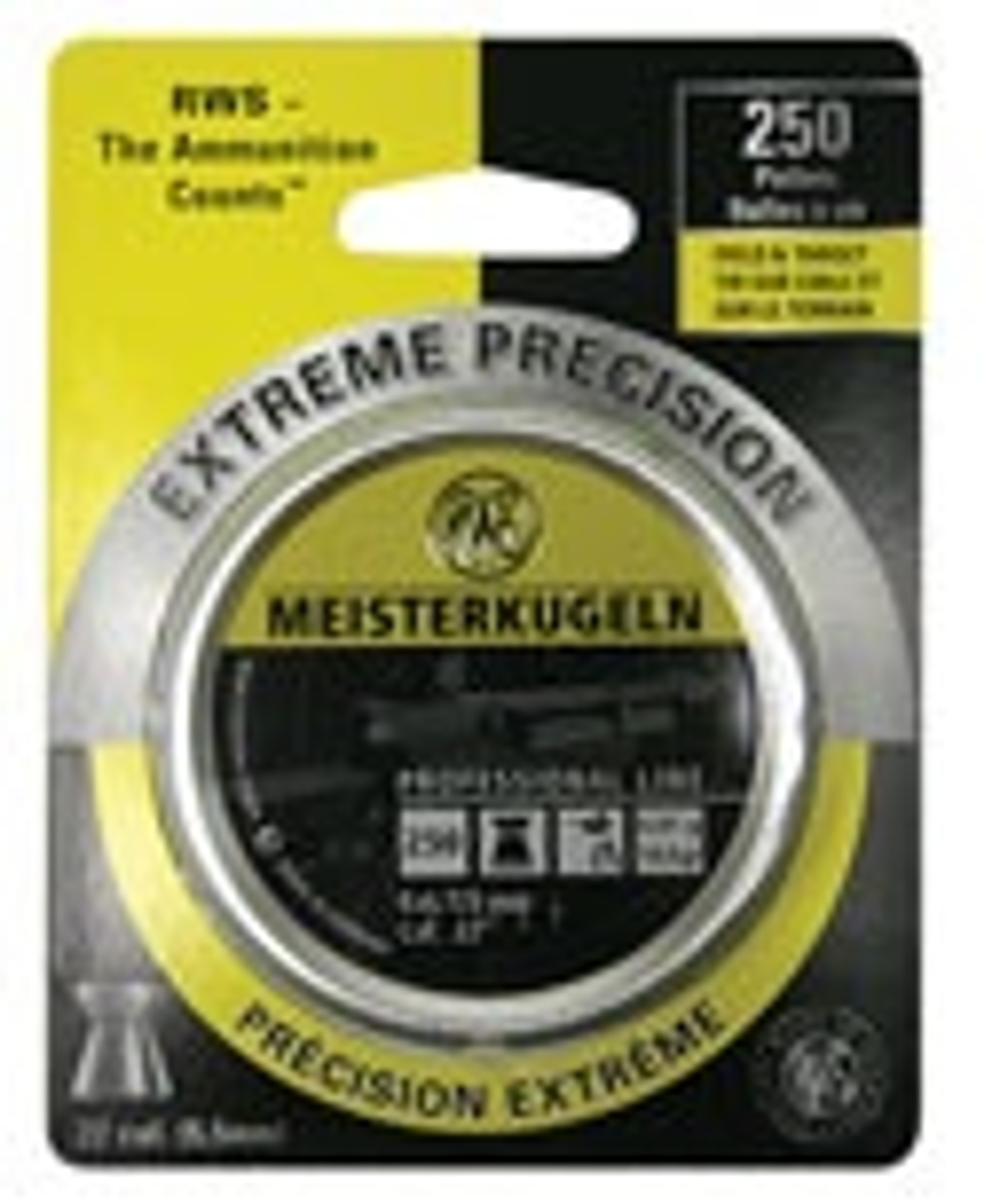 RWS Meisterkugeln Pellets 250rds - .22