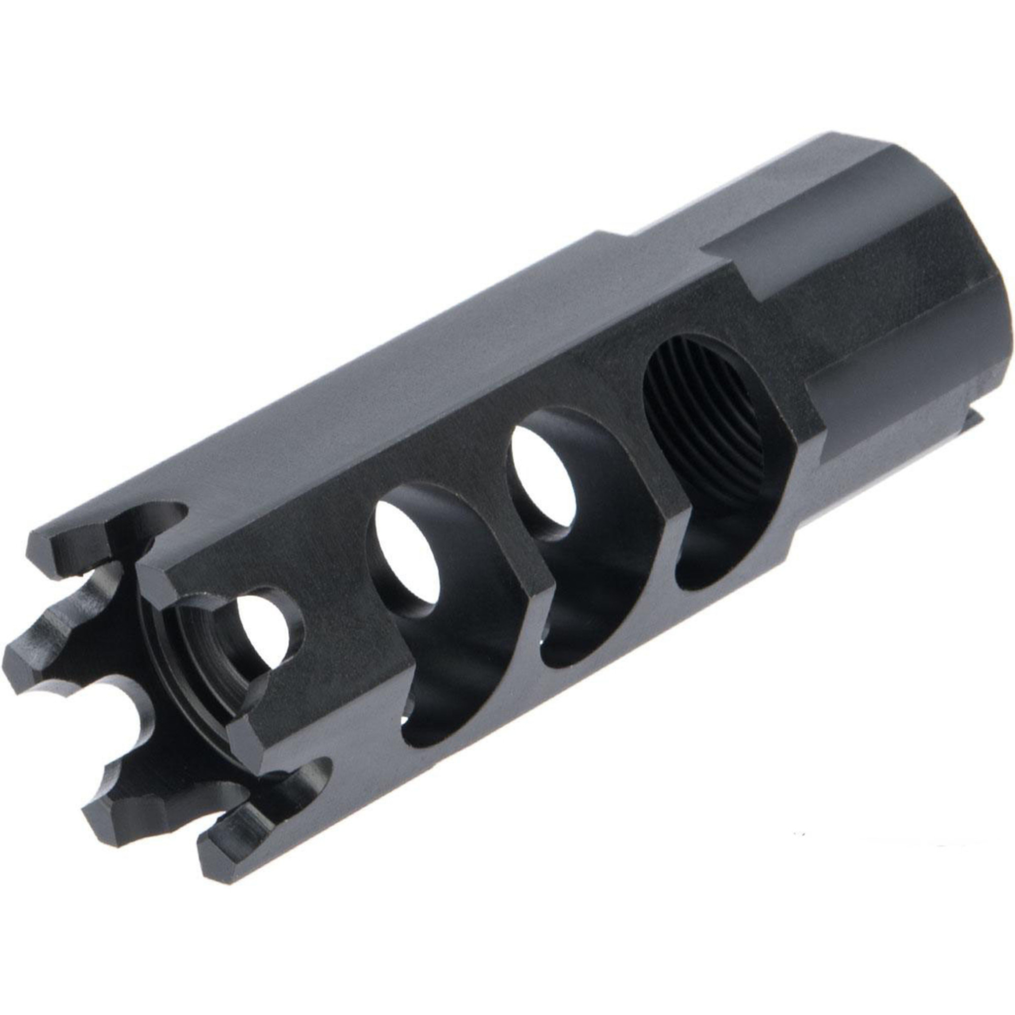 LCT Steel Hexagon Flash Hider for AK Series Airsoft AEG Rifles (Type: 24mm / AK74 Type)