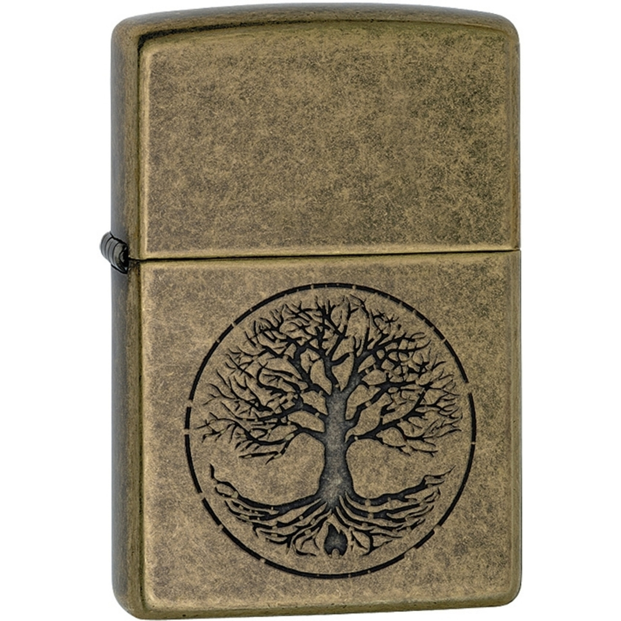 Zippo Lighter Antique Brass Tree of Life