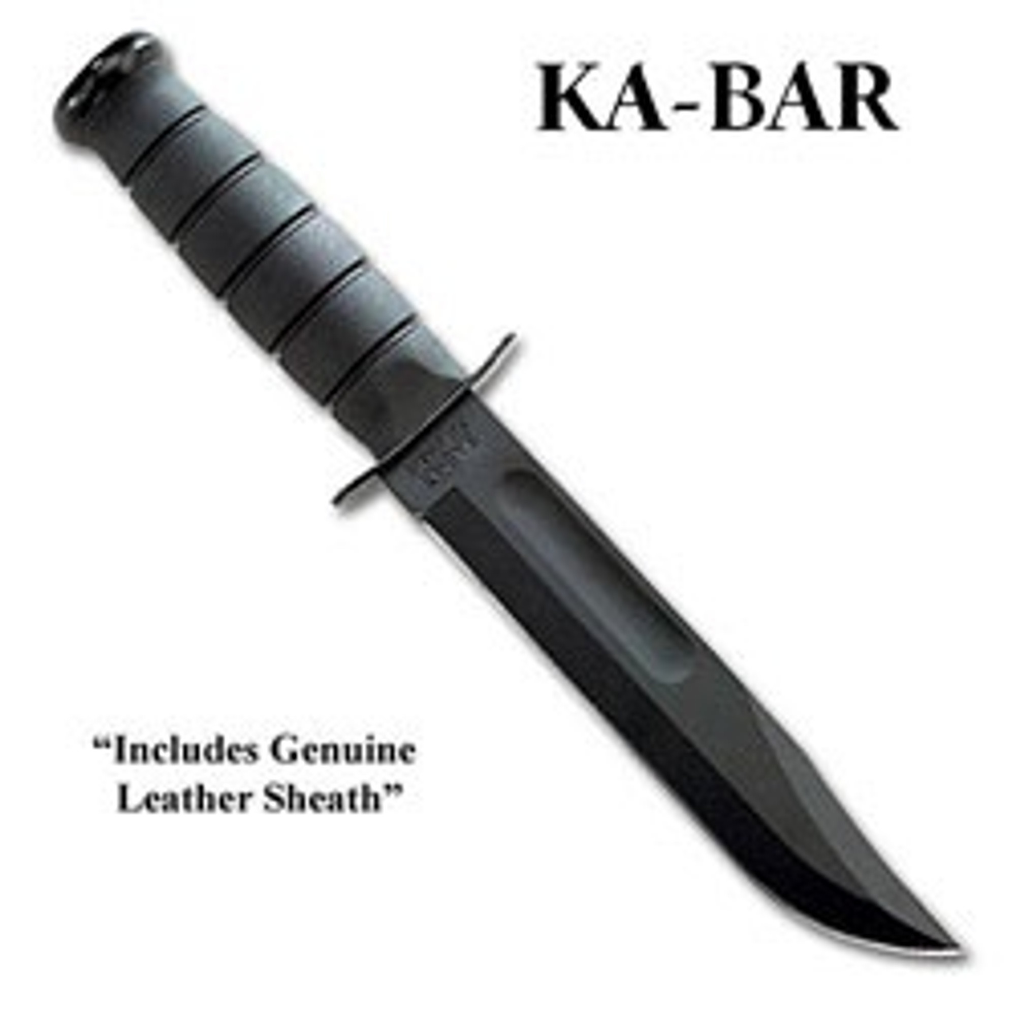 Kabar Fighting Knife w/Black Leather Sheath