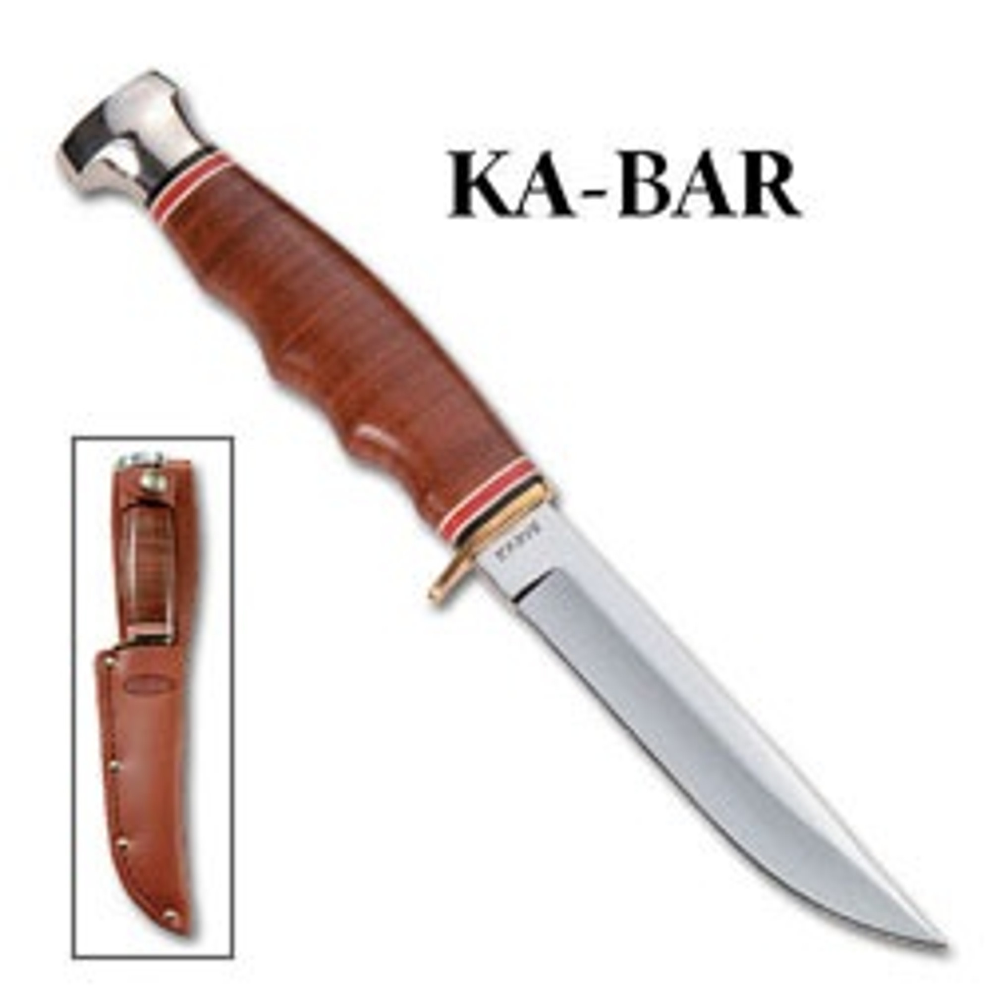 Kabar Hunter Knife w/Leather Sheath