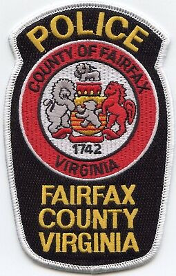 Fairfax County VA Police Patch - White