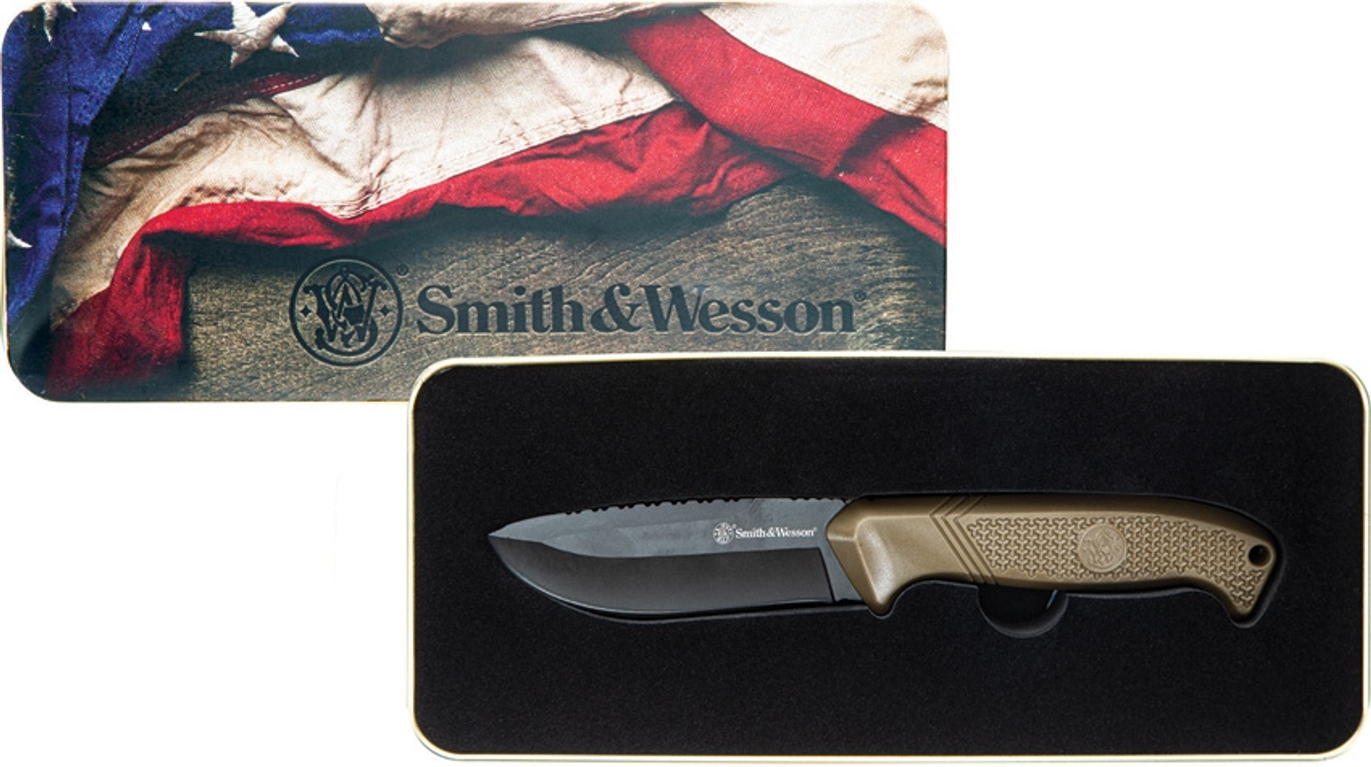 S&W Fixed Knife In Tin