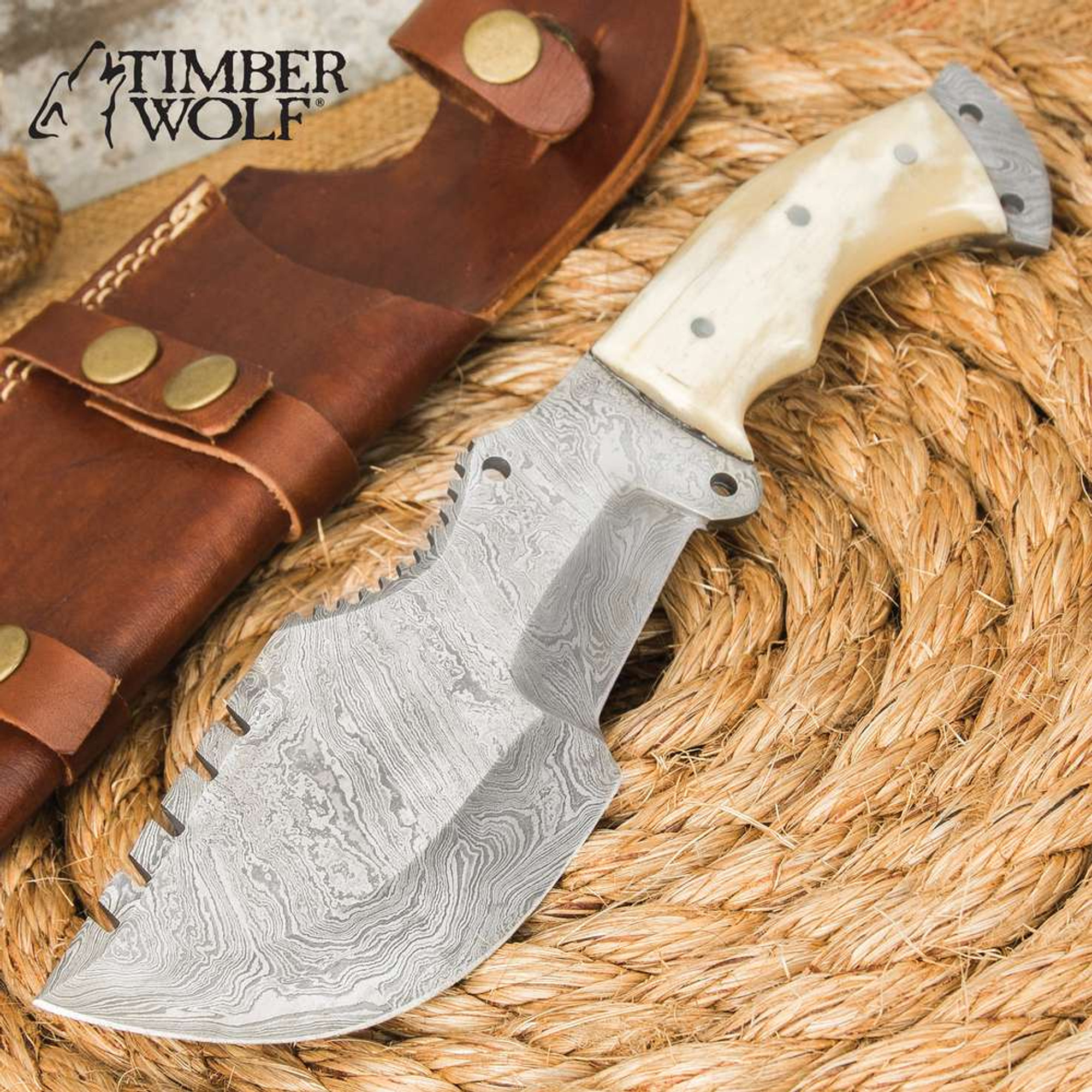 Wolf Head Handcrafted Hunting And Camping Knife | Ottoman Swords