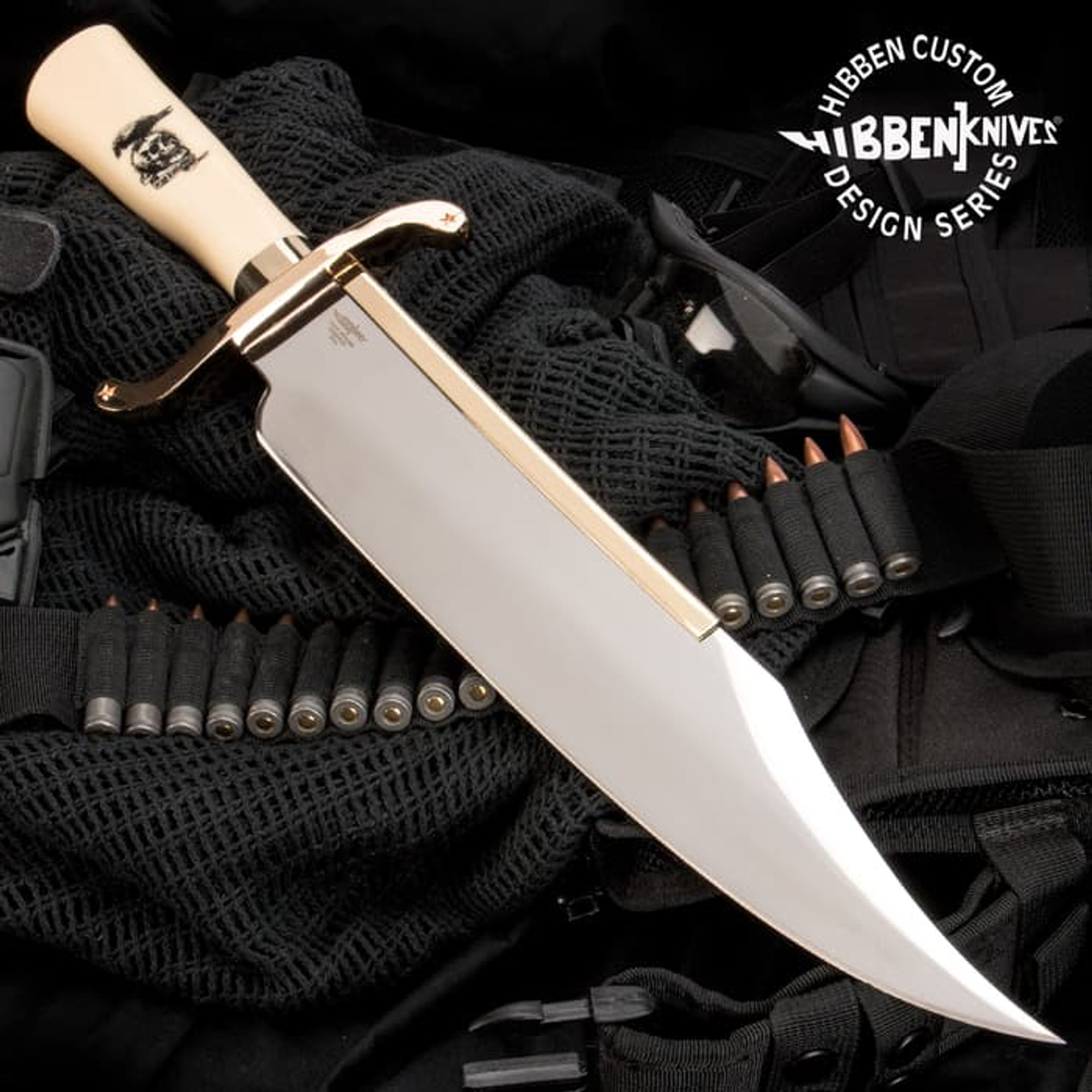 Gil Hibben "Expendables" Bowie Knife w/Leather Sheath