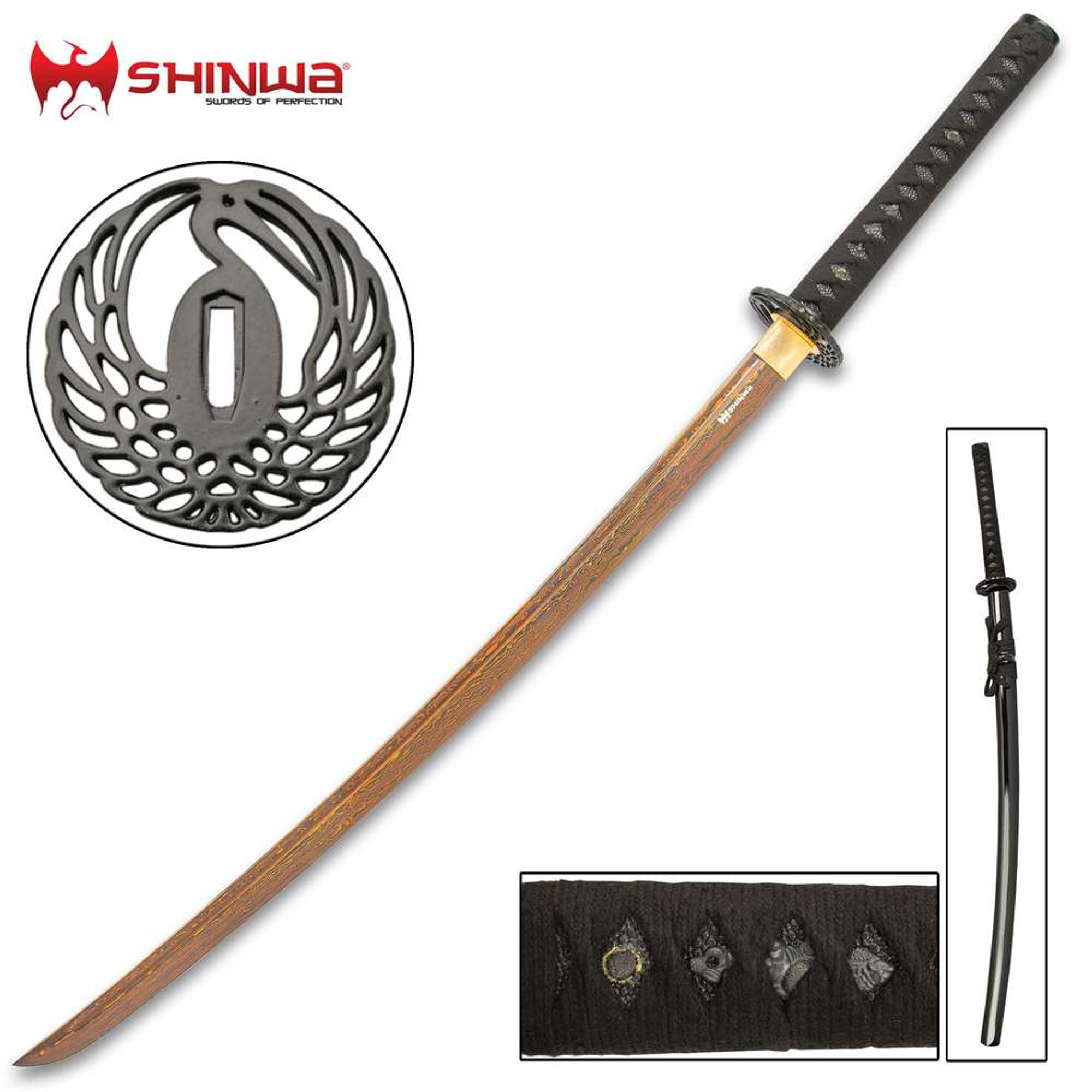 Shinwa HellFyre Damascus Royal Warrior Katana