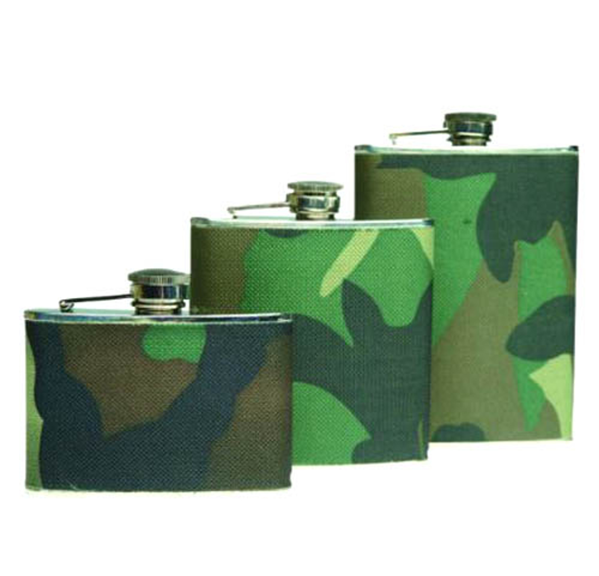 Mil-Tec Woodland Camo 8oz Flask