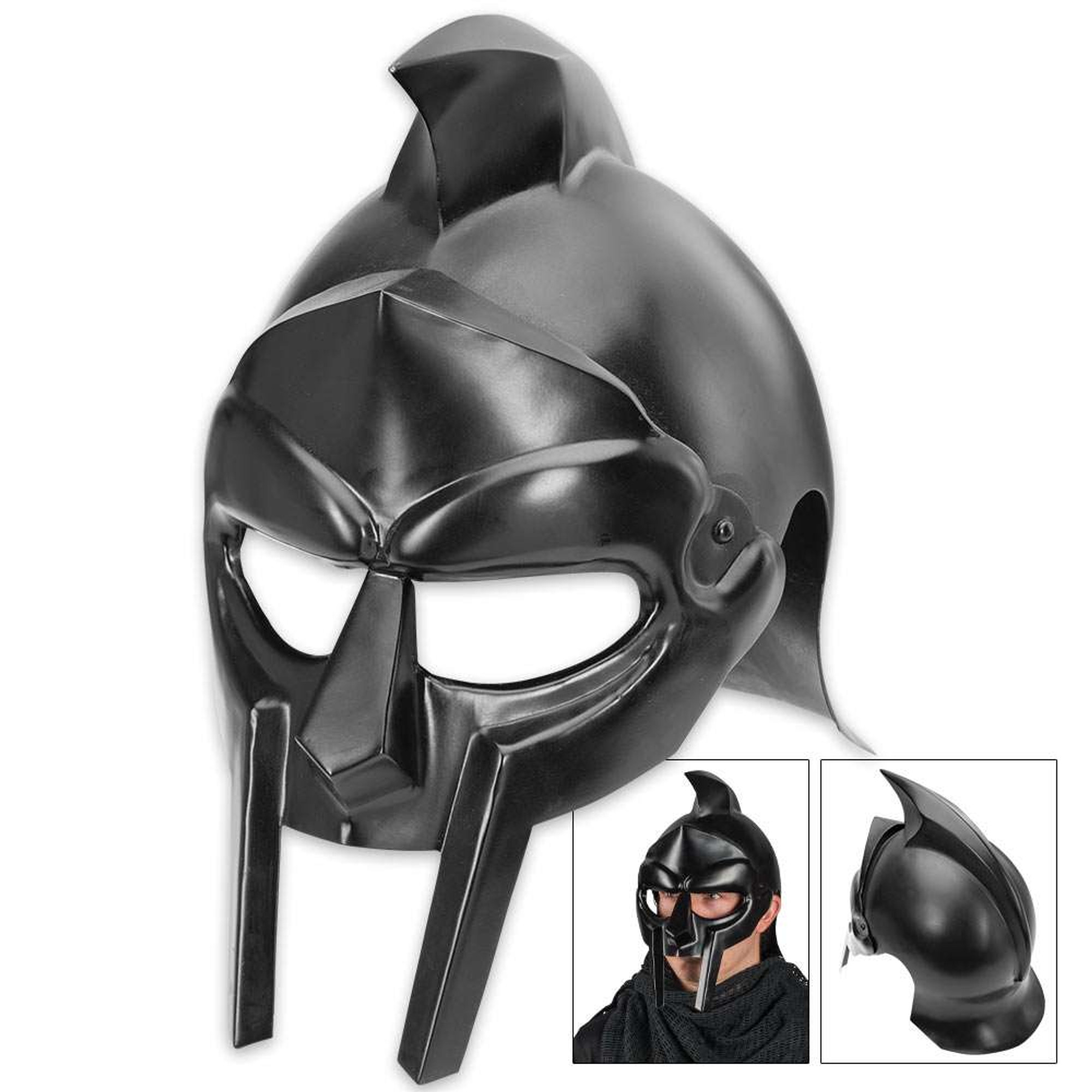  Legends In Steel Black Gladiator Warrior Helmet 