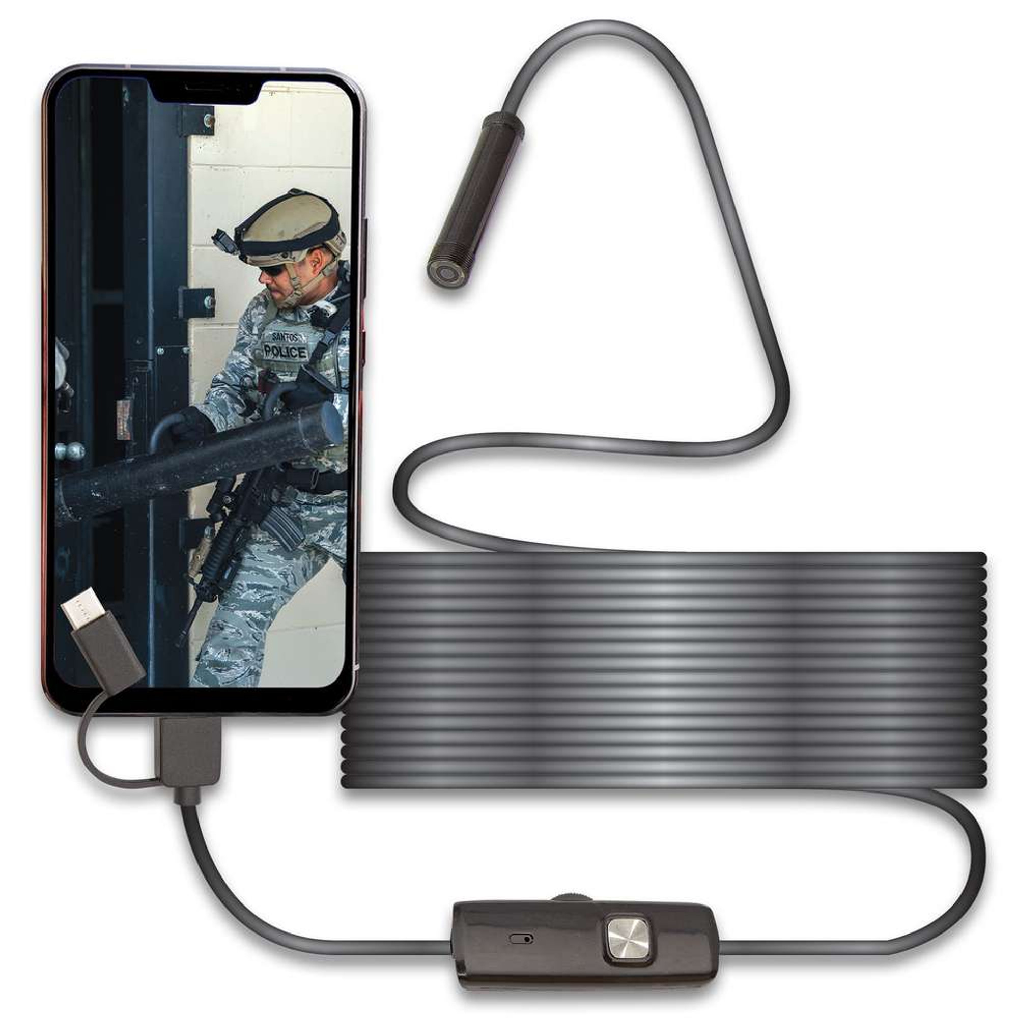 3-in-1 HD Tactical And Automotive Use Endoscope