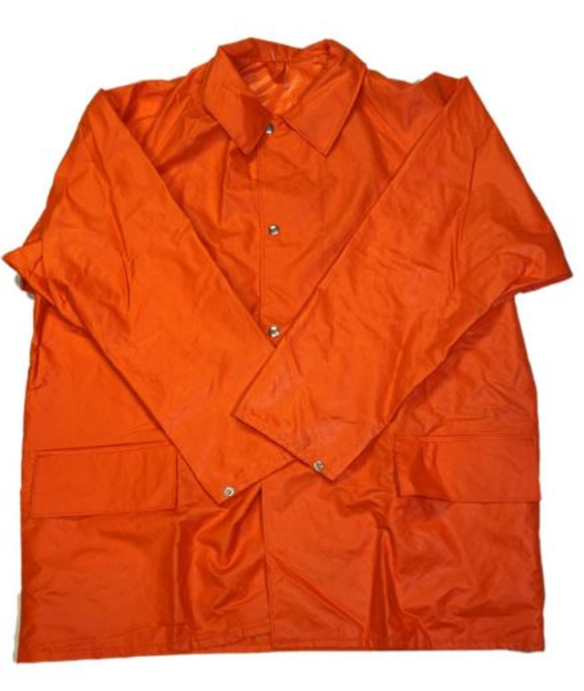 German Armed Forces Orange Rubberized Wet Weather Jacket