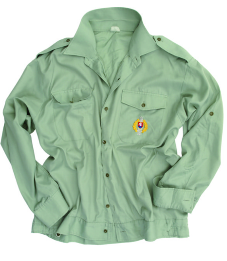 Czech Armed Forces Green Service Shirt W Emblem
