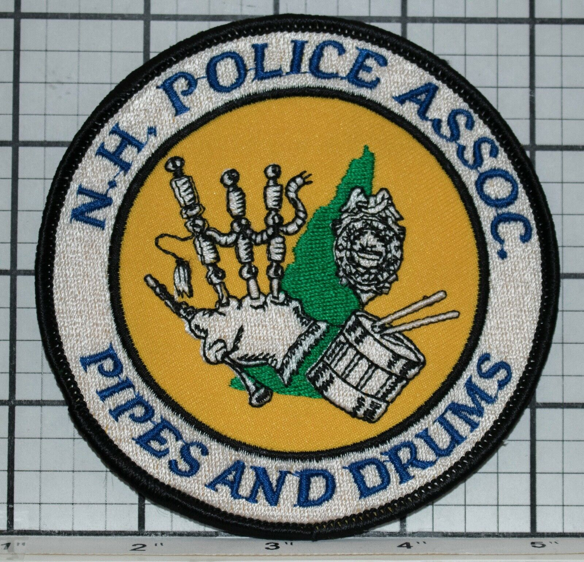 N.H. Police Association Pipes and Drums Police Patch