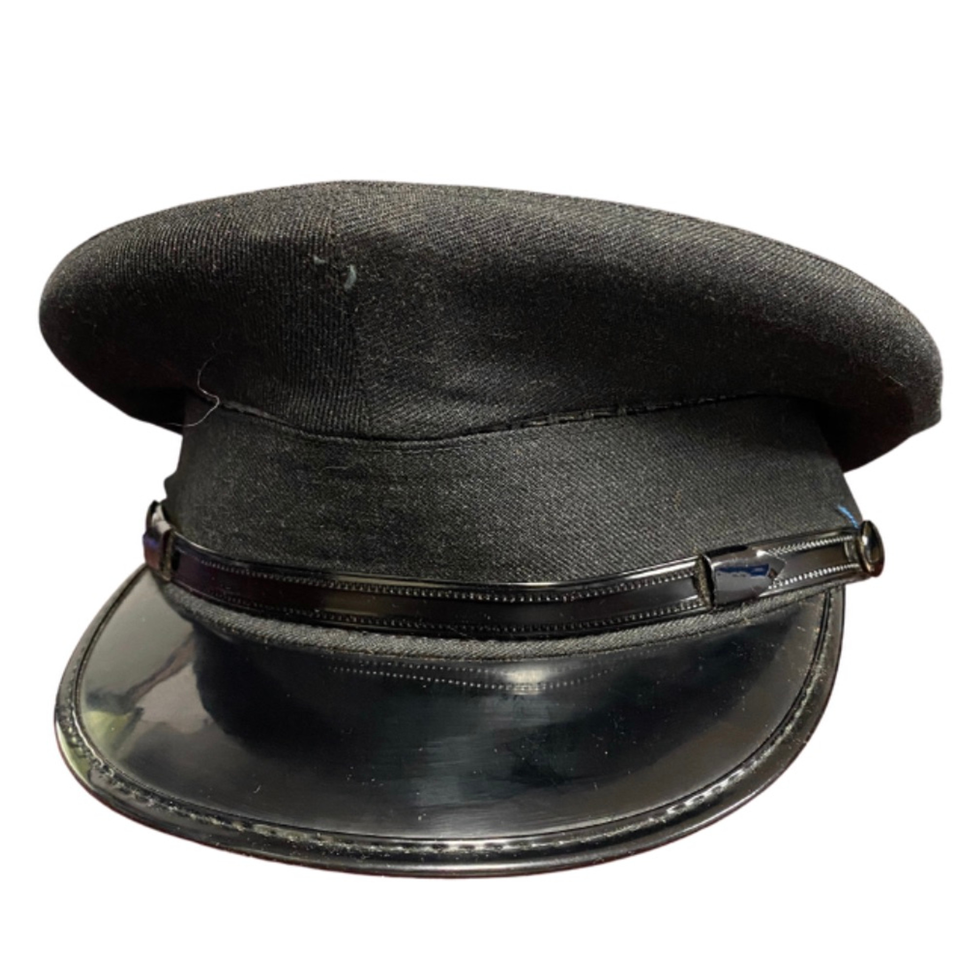 Vintage Police  Visor Cap - Black