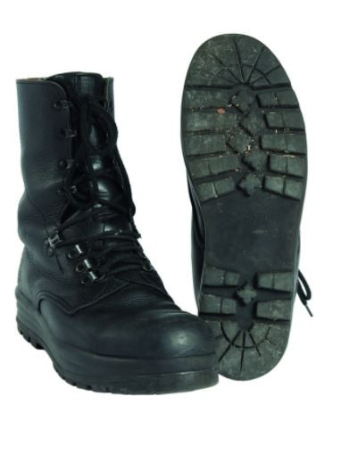 Swiss Armed Forces Black Leather Combat Boots