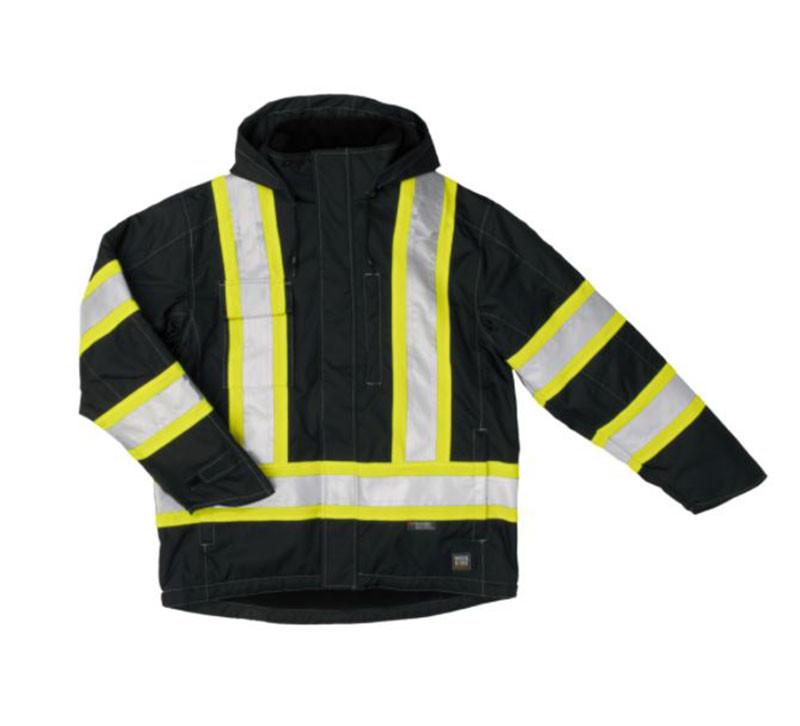 Fleece Lined Safety Jacket (Black)