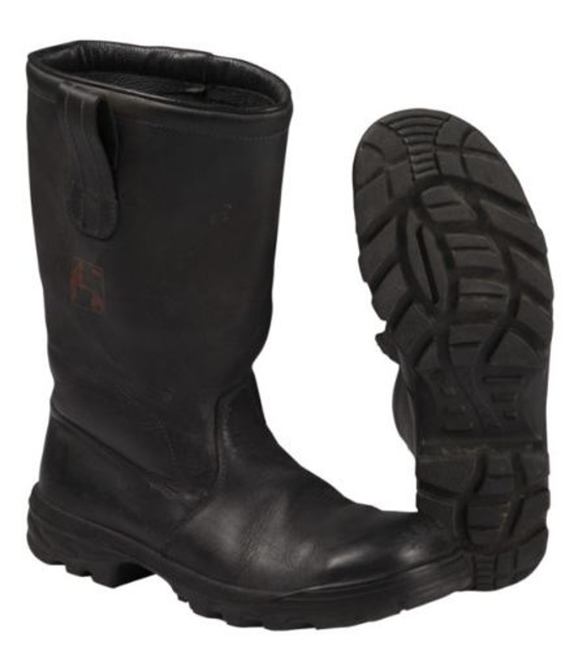 German Armed Forces Black Leather Fireman Boots