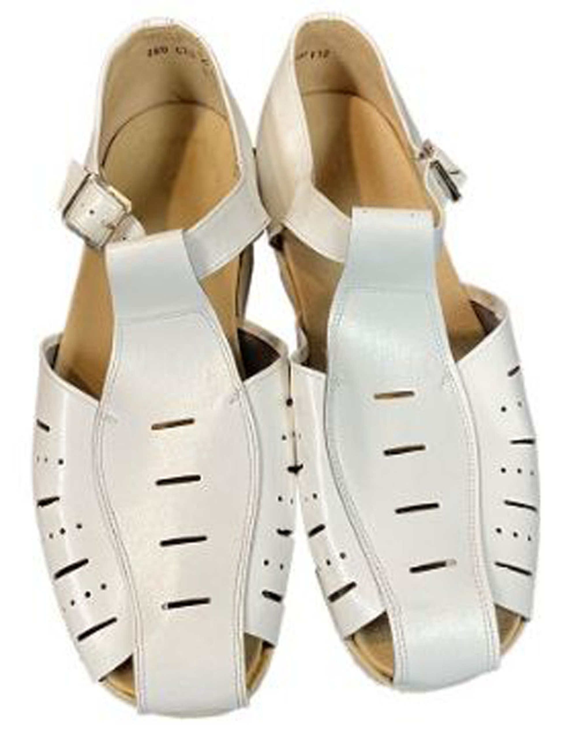 Czech  Armed Forces White Leather Sandals