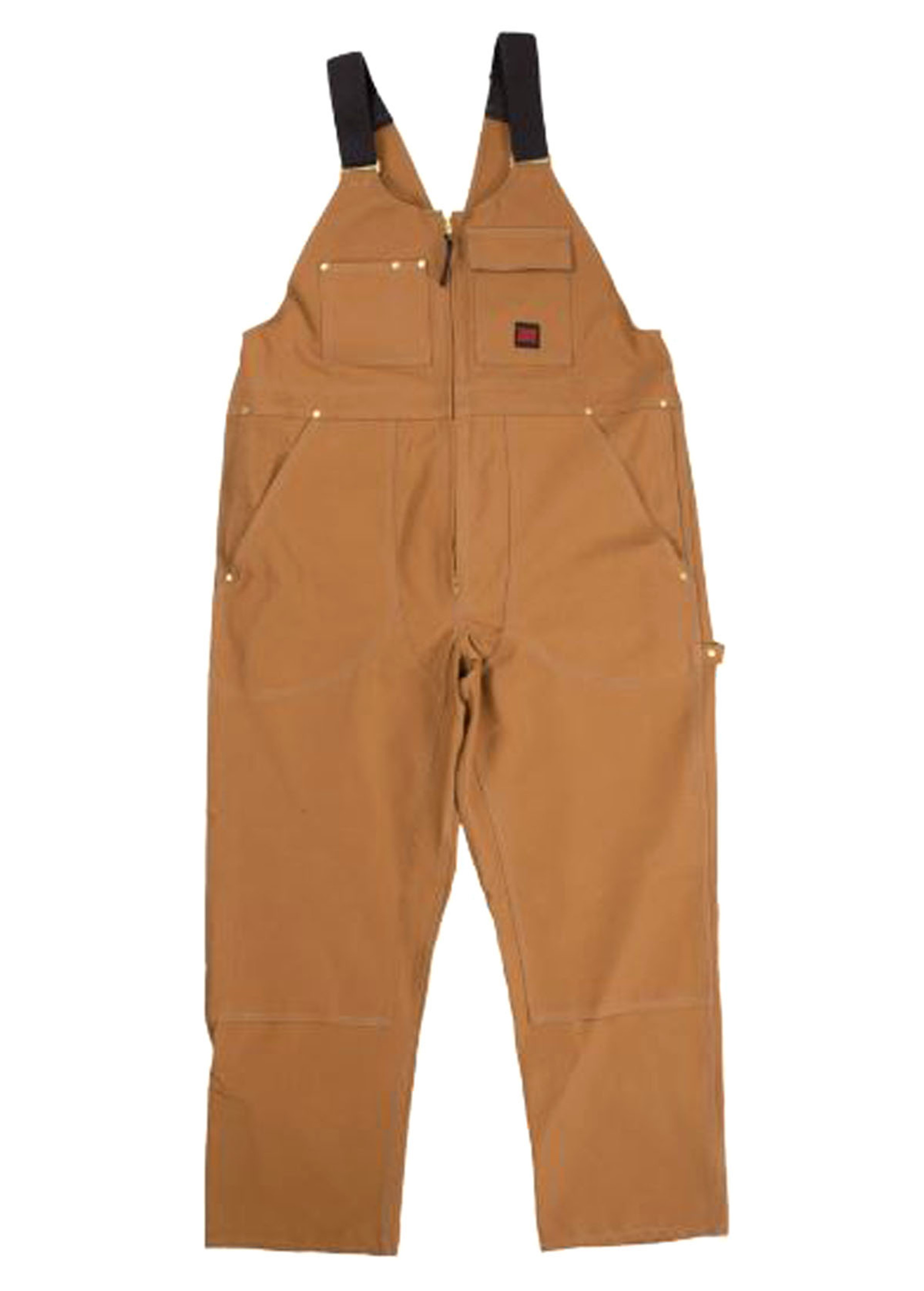 Zip Front Unlined Bib Overall (Brown) - 2 Pack