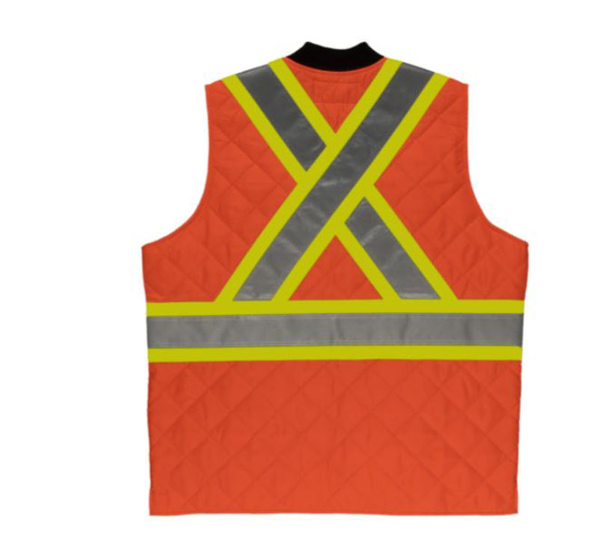 Quilted Safety Vest (Fluorescent Orange) - 2 Pack