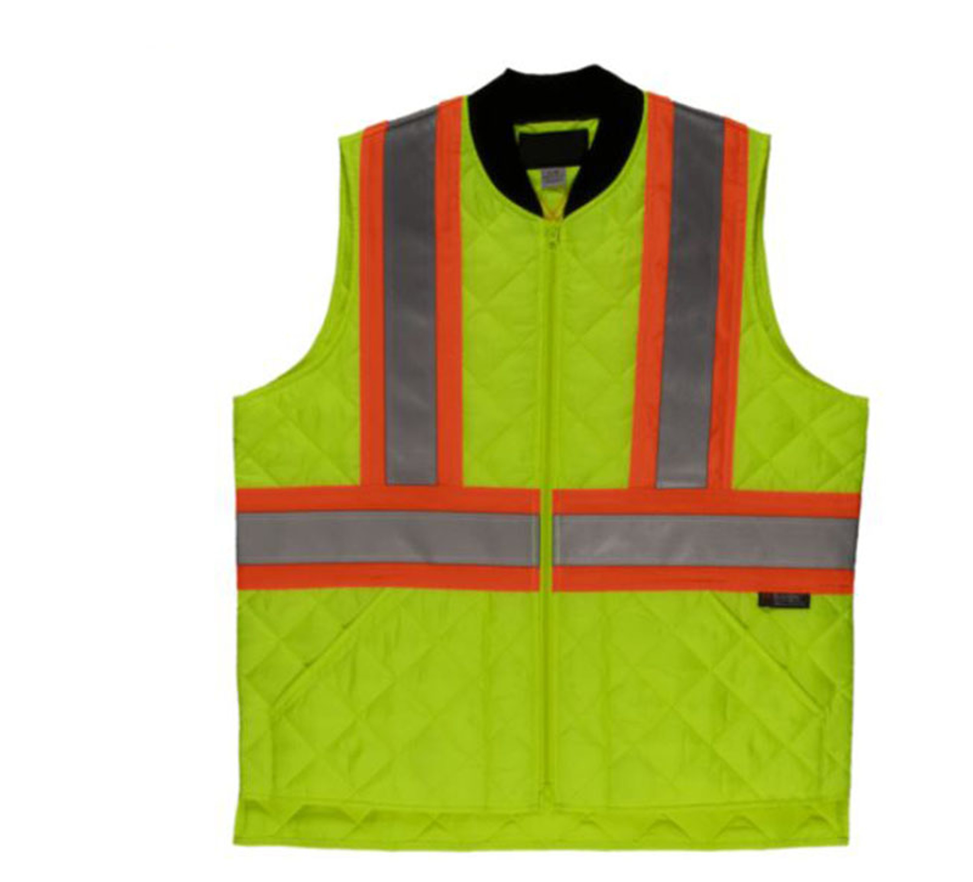 Quilted Safety Vest (Fluorescent Green) - 2 Pack