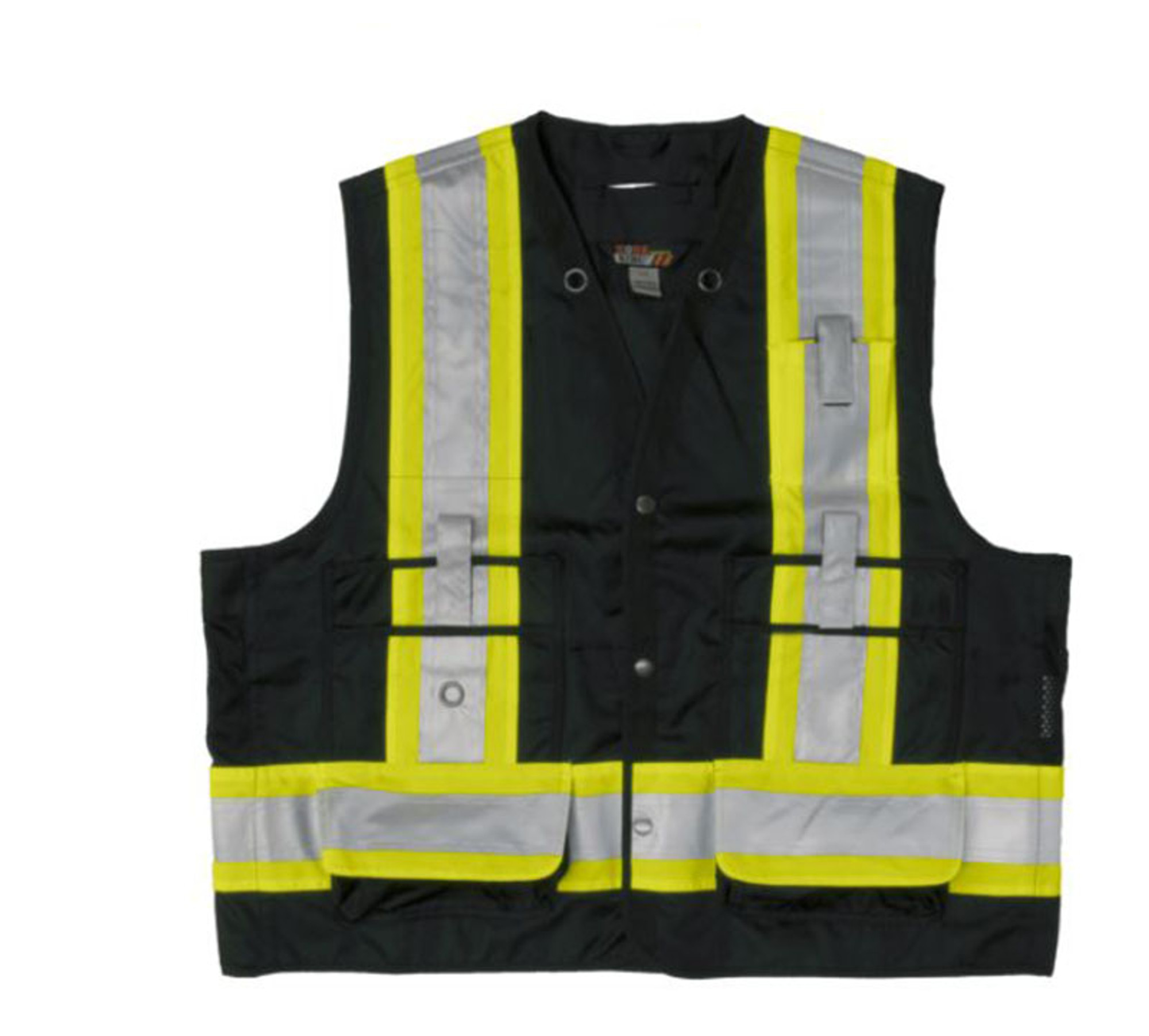 Surveyor Safety Vest (Black) - 2 Pack