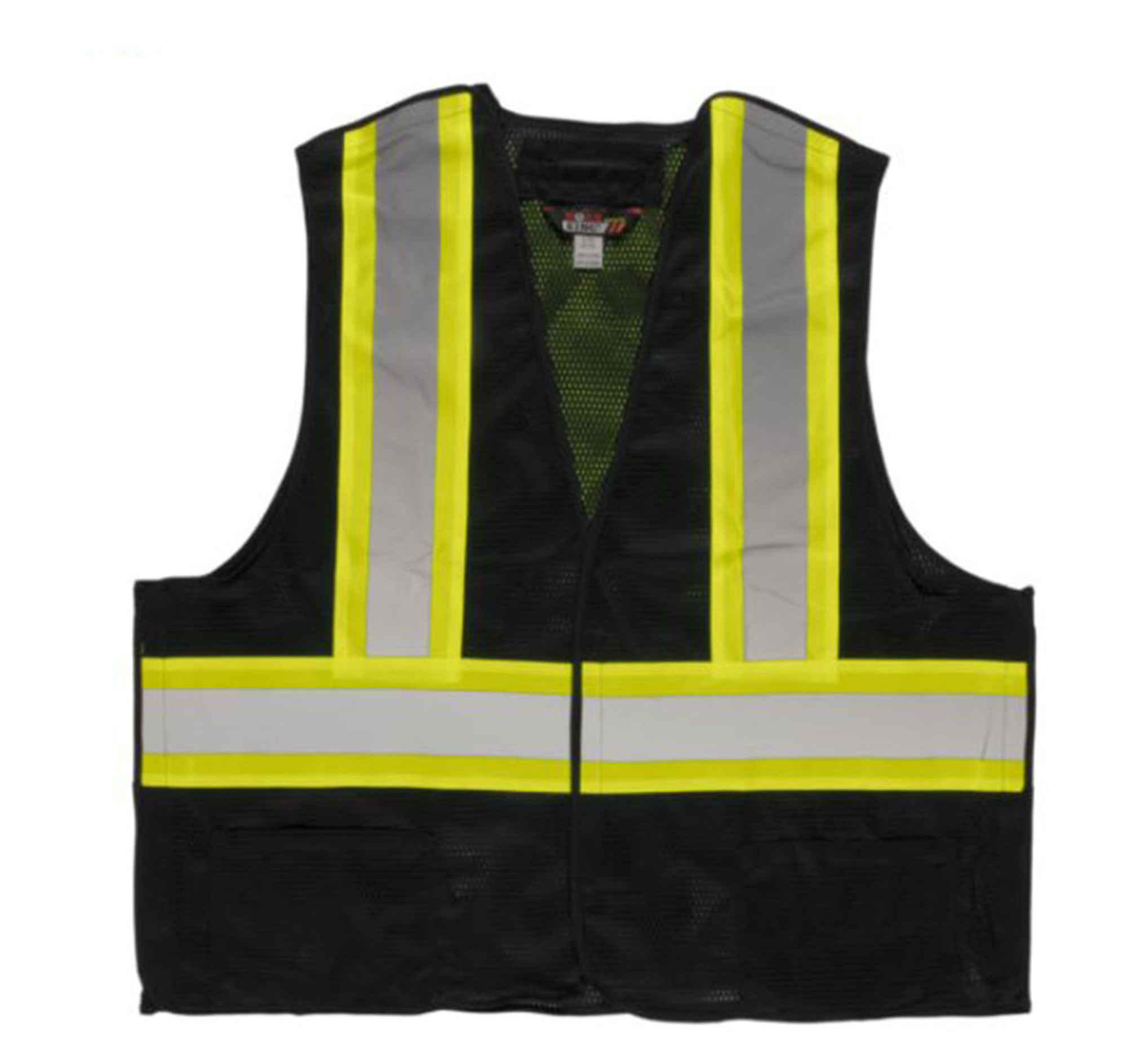 5-Point Tearaway Safety Vest (Black) - 5 Pack