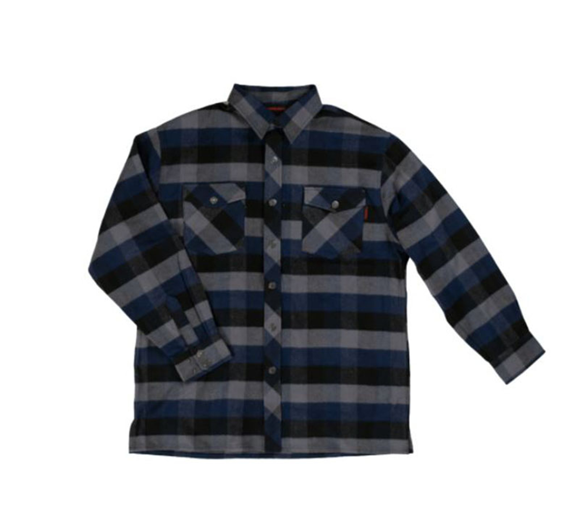 Flannel Overshirt (Navy Plaid) - 2 Pack