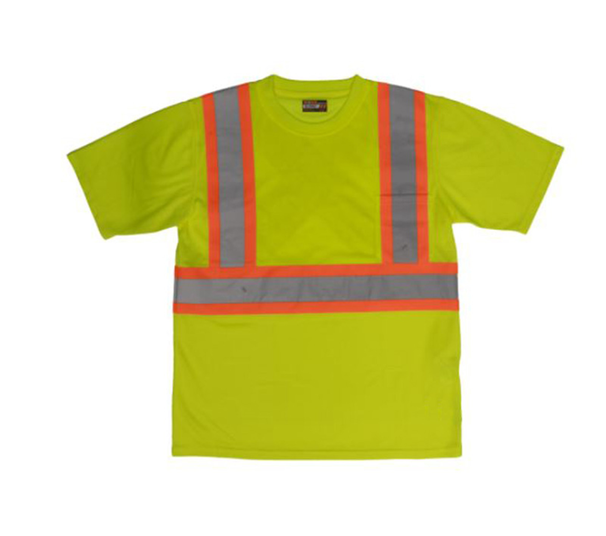 S/S Safety T-Shirt with Pocket (Fluorescent Green) - 5 Pack