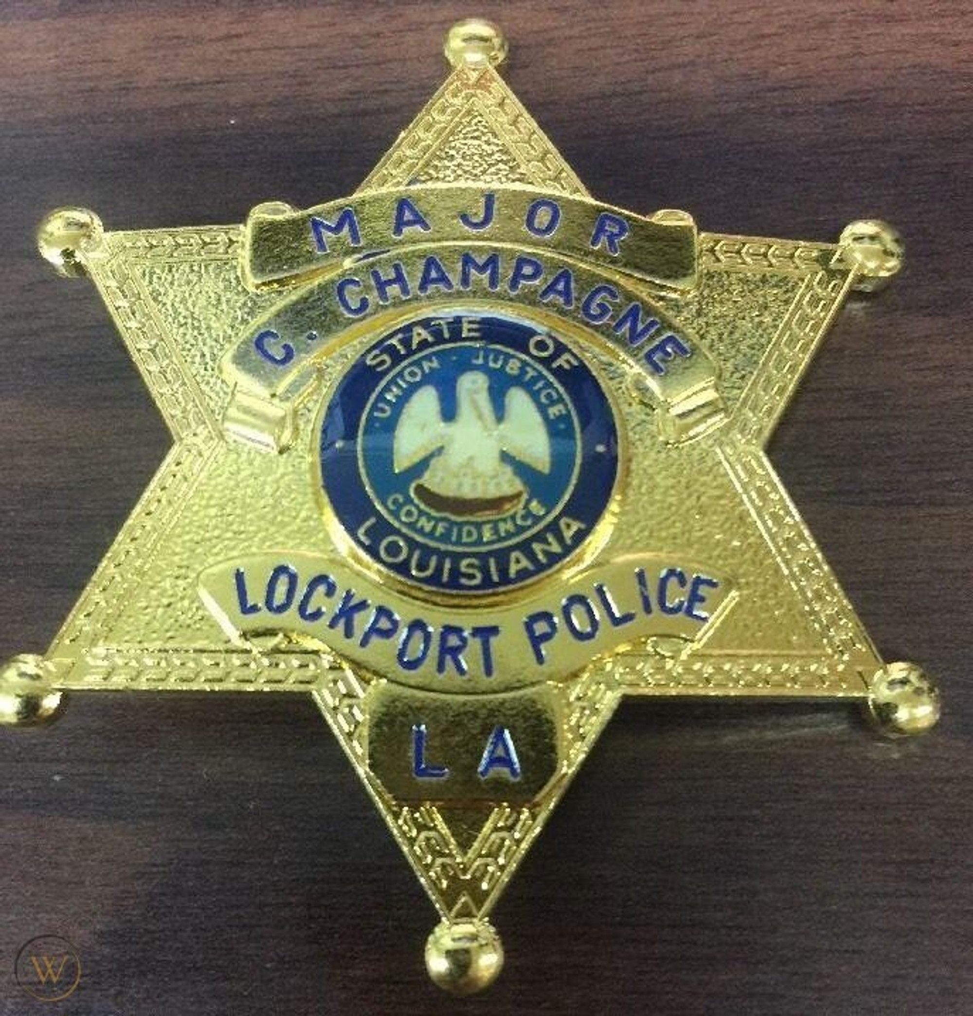 Lockport LA Police Officer Badge