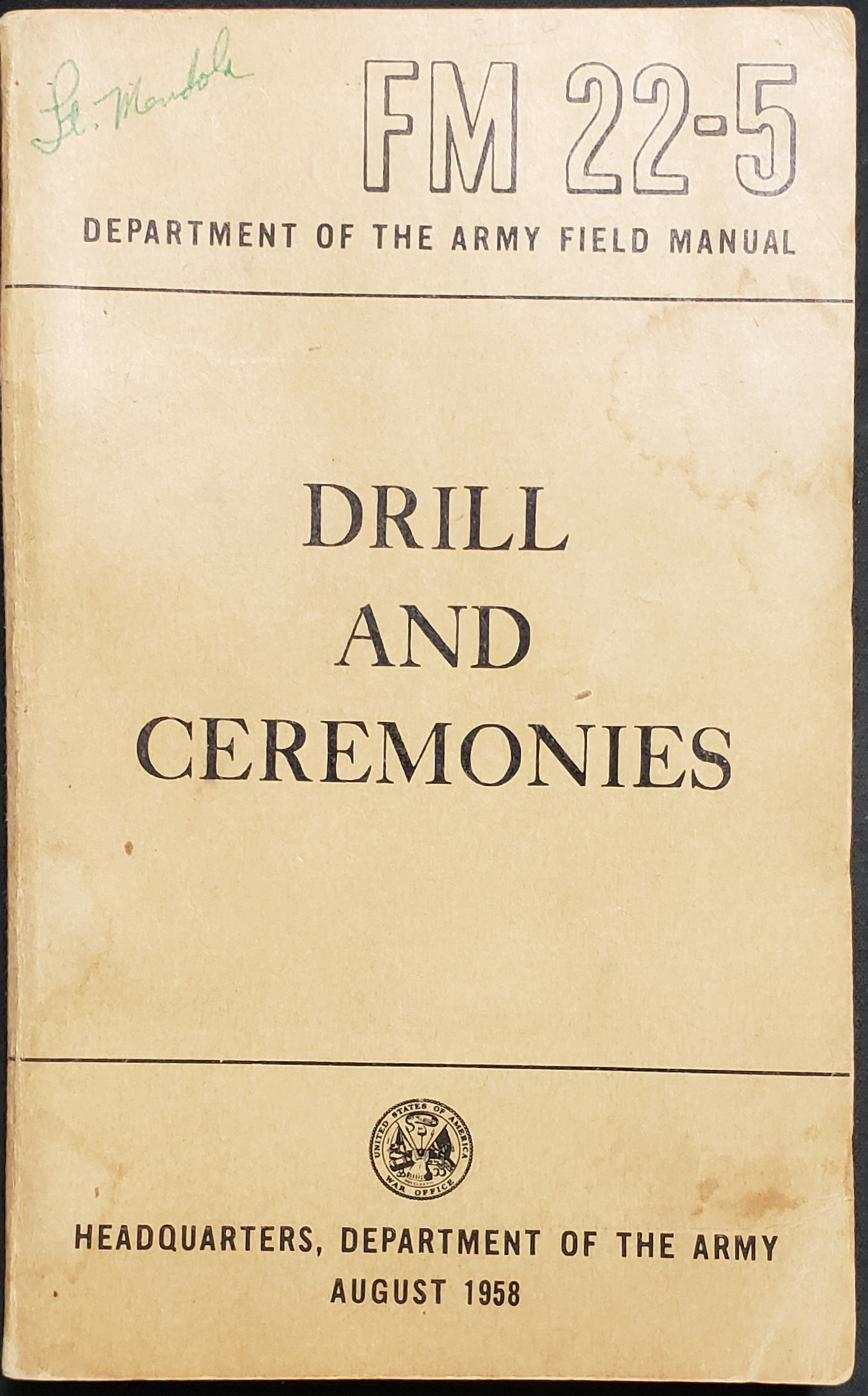 US Armed Forces Field Manual - Drill and Ceremonies (1958)
