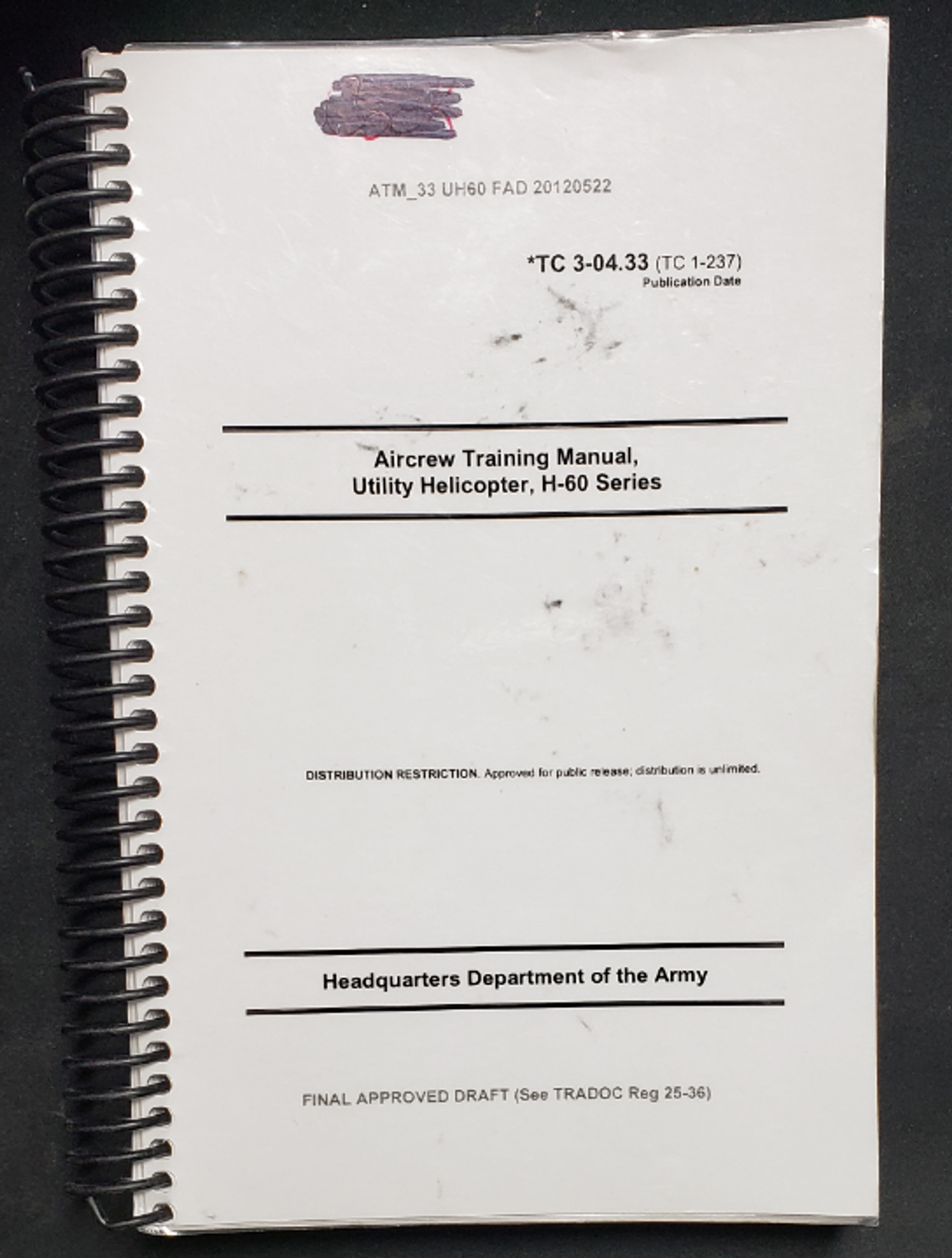 US Armed Forces Field Manual - Aircrew Training Manual Utility Helicopter (2012)