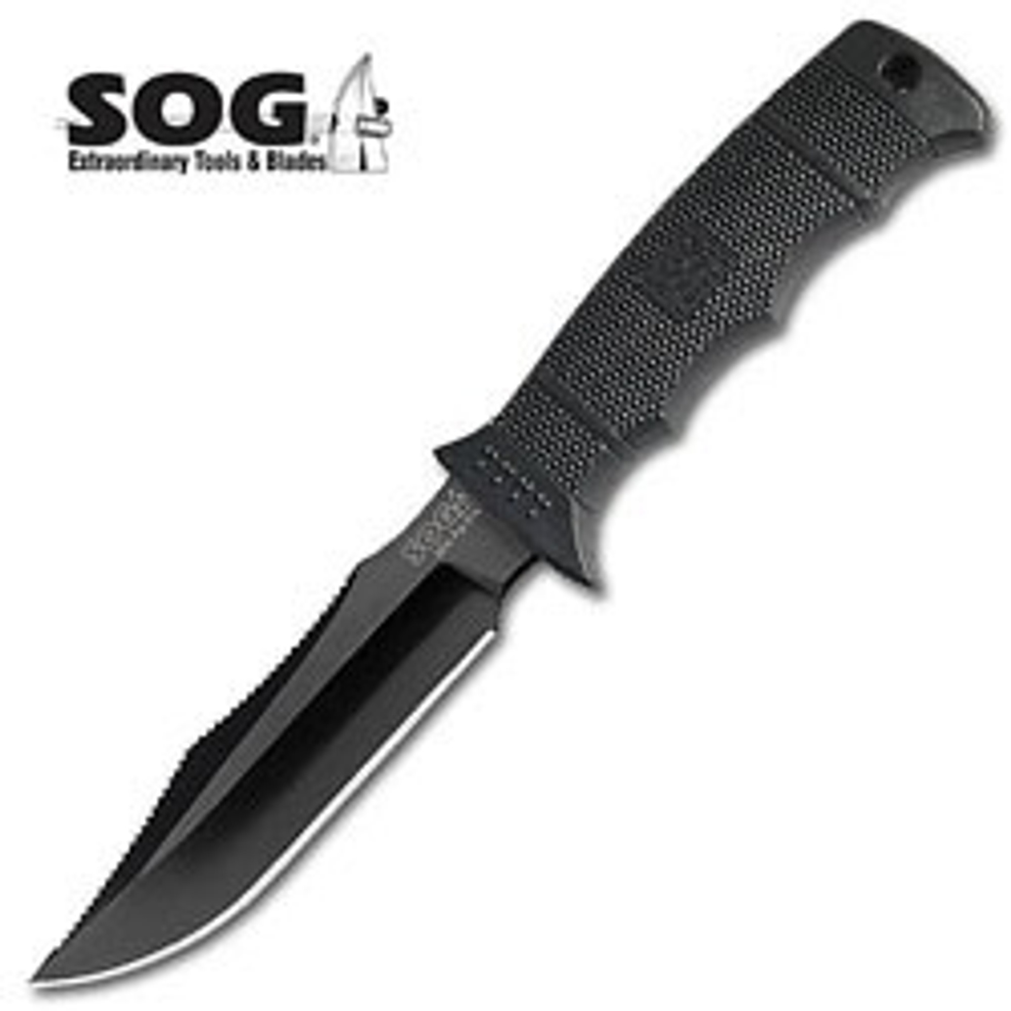 SOG Seal Pup Elite Tini Straight Edge w/Nylon Sheath - Black