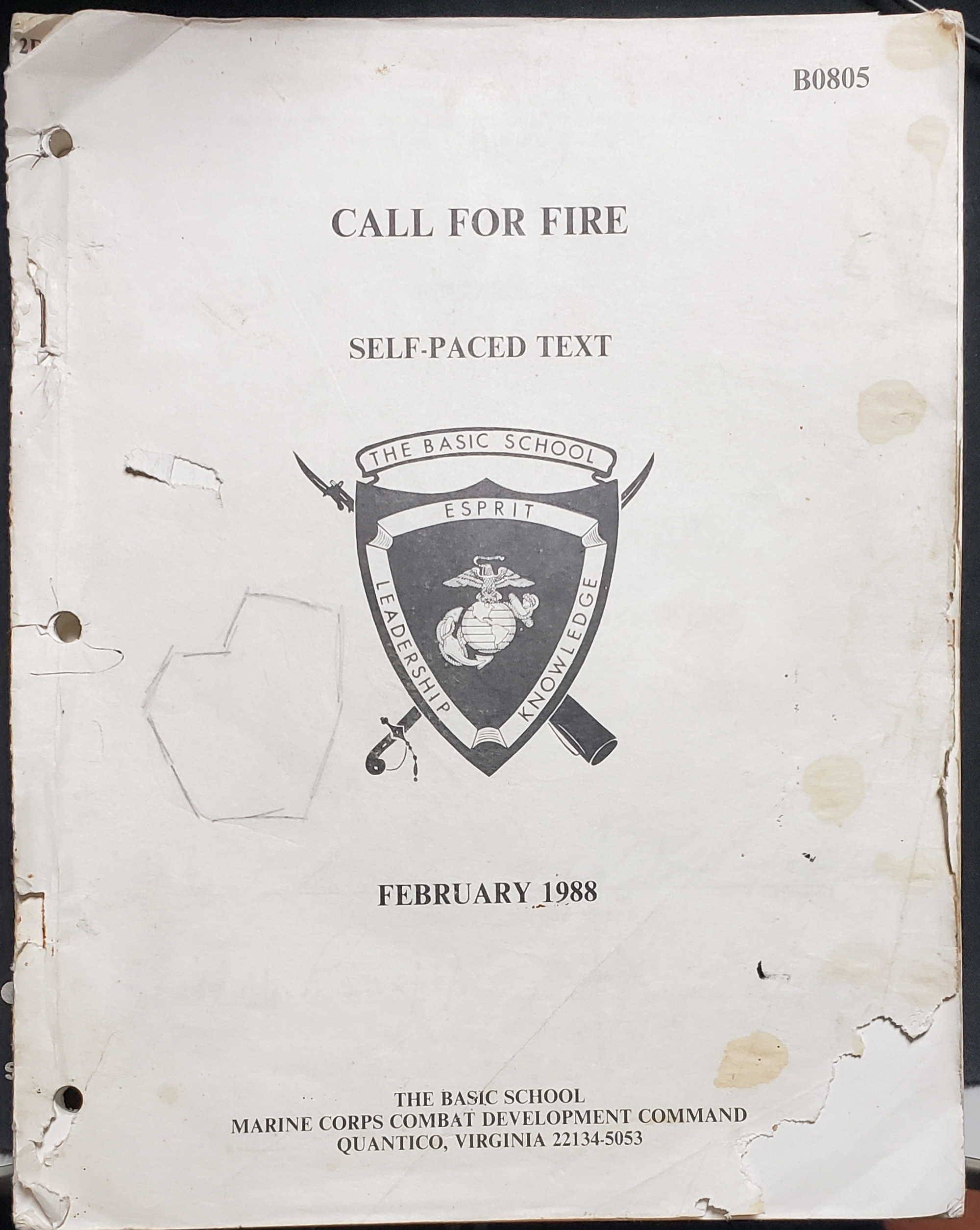 US Armed Forces Field Manual - Call For Fire (1988)