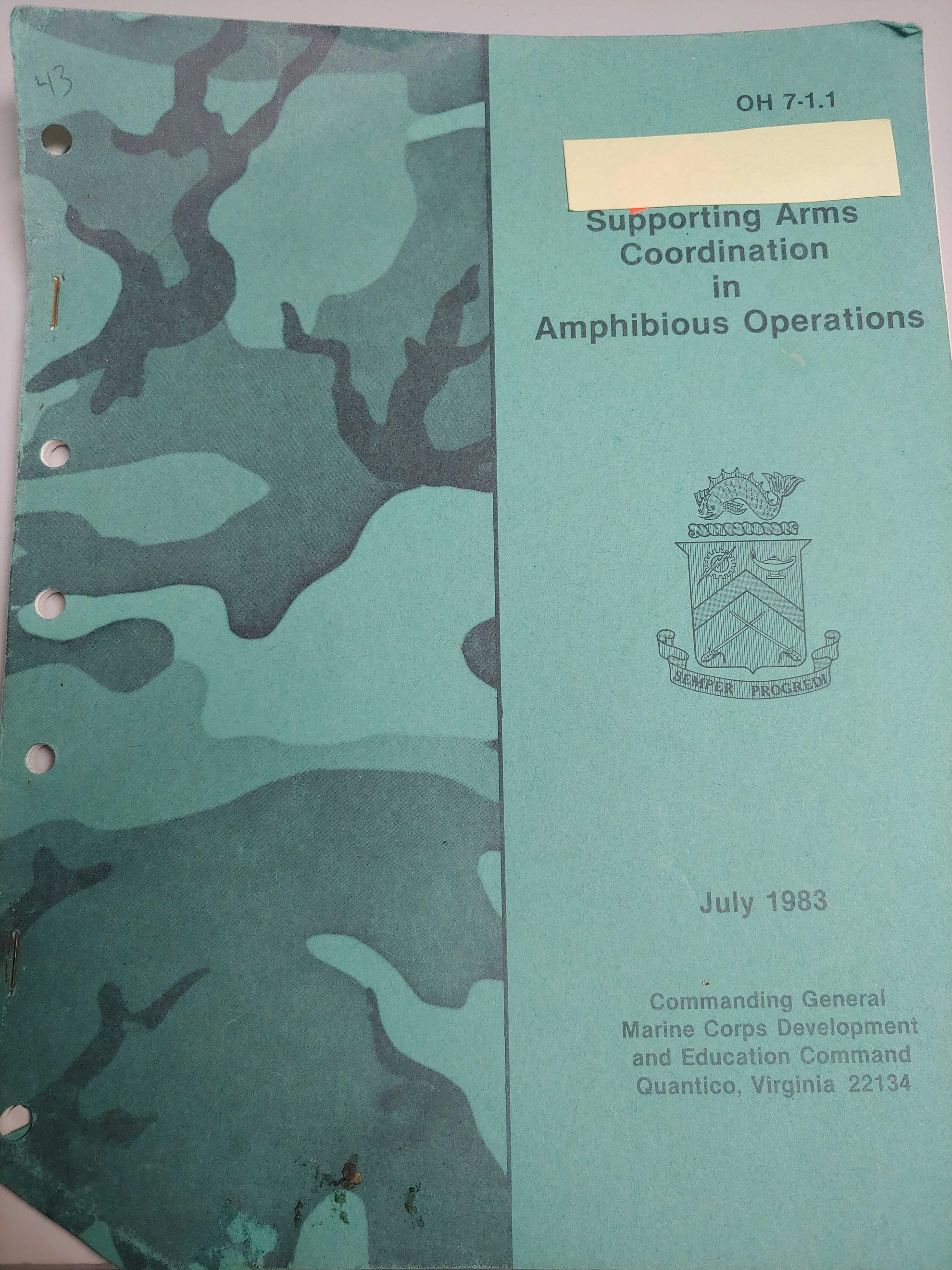 US Armed Forces Manual - Supporting Arms Coordination in Amphibious Operations