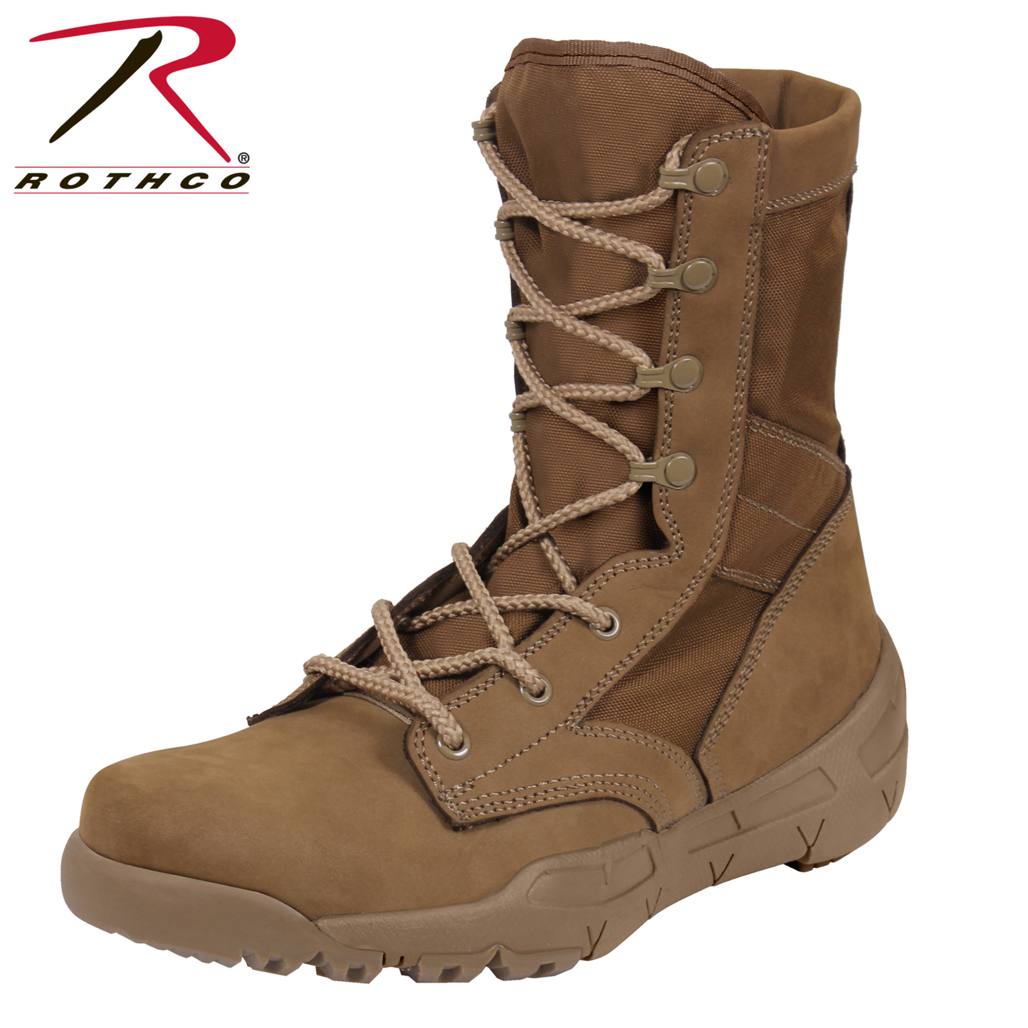 Rothco Waterproof V-Max Lightweight Tactical Boots - AR 670-1 Coyote Brown - 8.5"