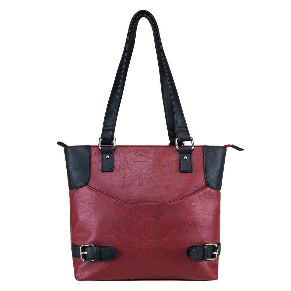 VISM Satchel Small - BurGundy w/Black Trim