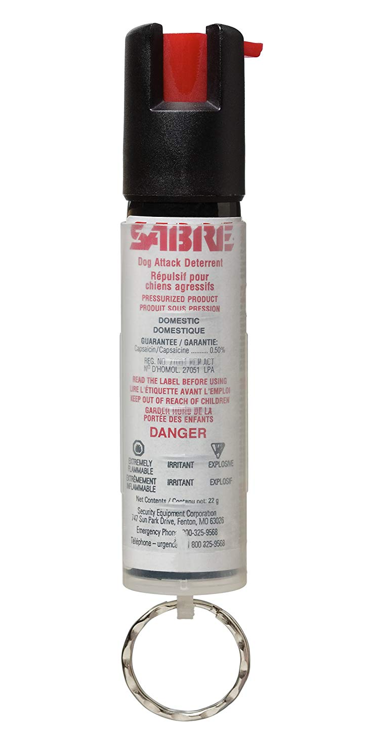 Sabre Dog Pepper Spray Repellent w/Keyring - 22g