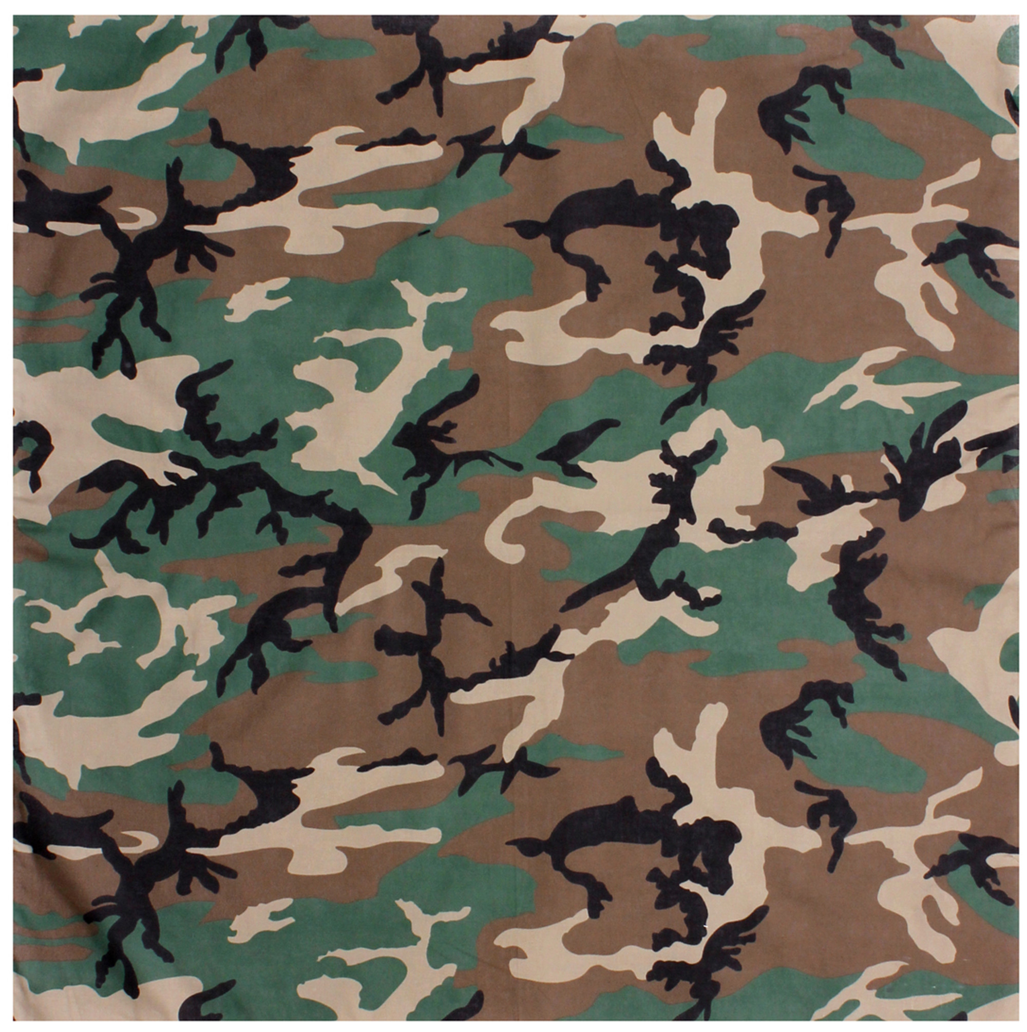 Rothco Large Camo Bandana - Woodland Camo