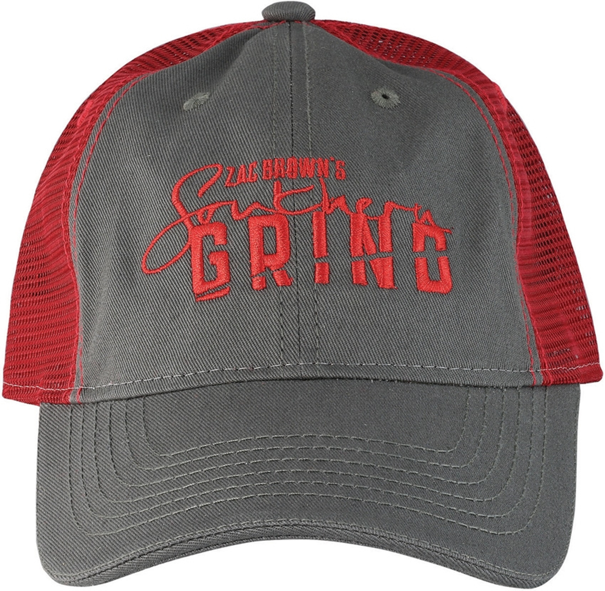 Charcoal And Red Trucker Hat