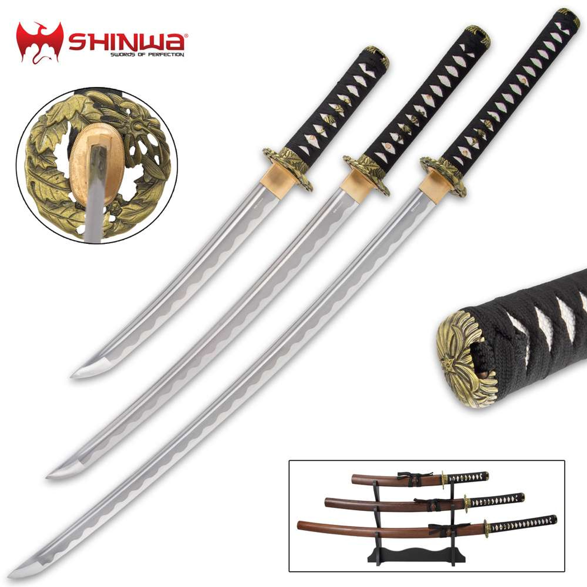 Shinwa Brown Wooden Samurai Set