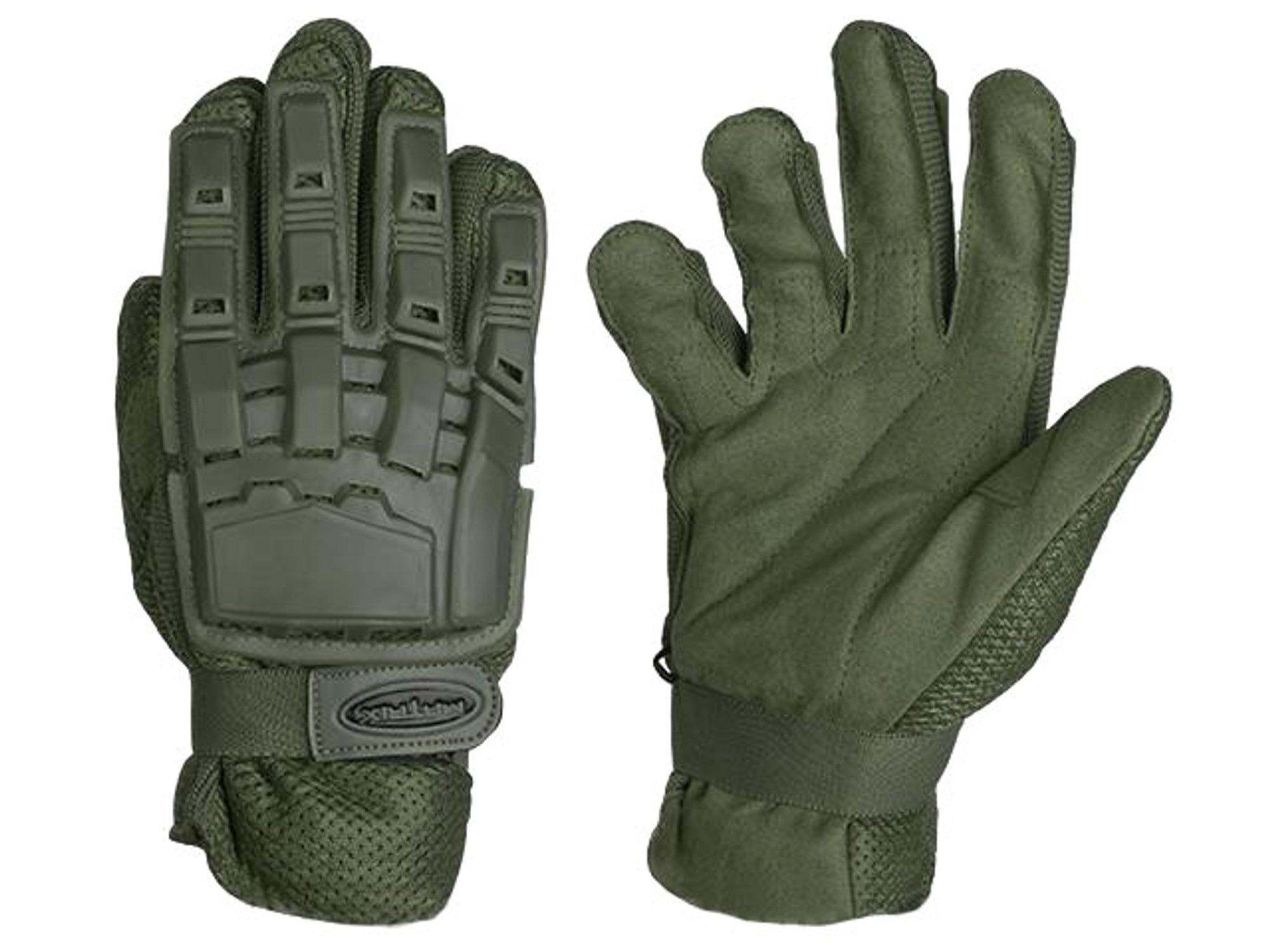 Matrix Full Finger Tactical Gloves (Color: OD Green)