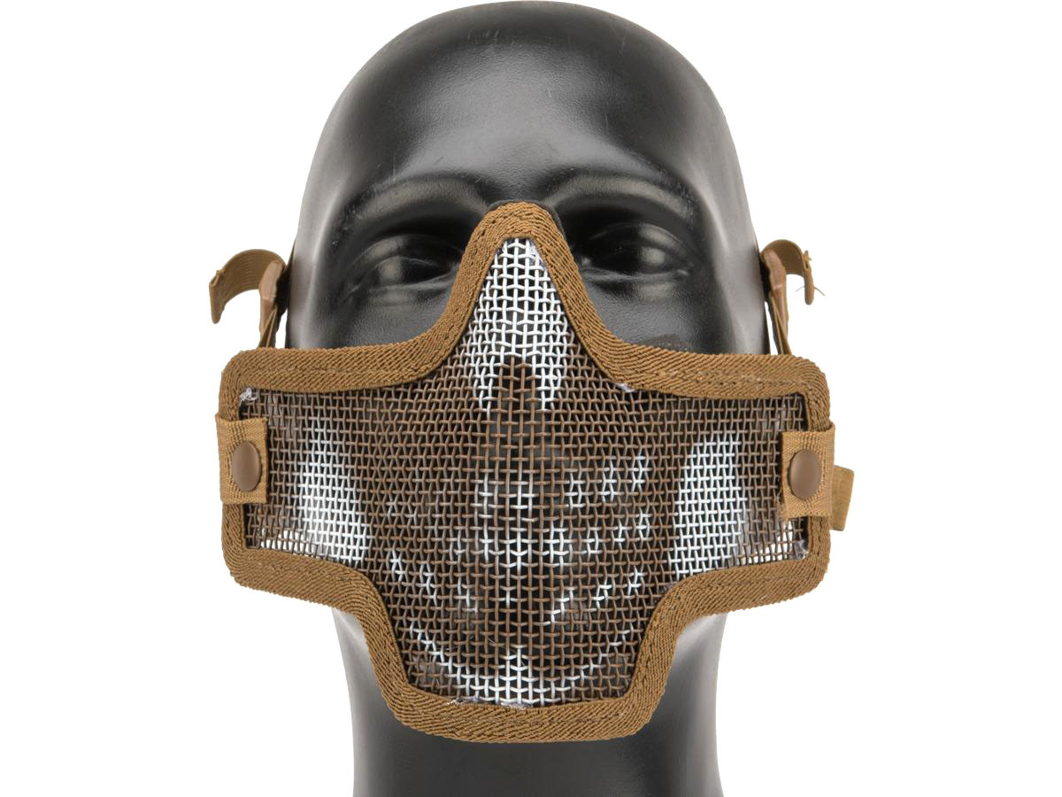 Kilo 2G Mesh Half Face Mask By Valken - Skull - Hero Outdoors