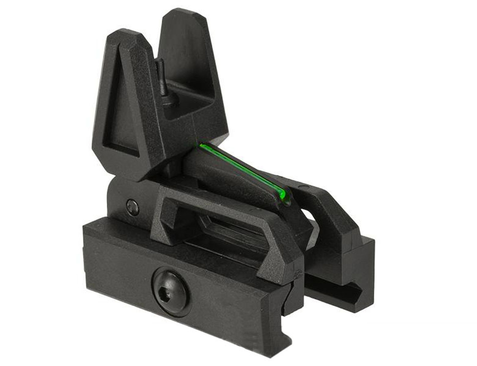 Valken Airsoft Polymer Flip-up Front Back-Up Sight with Fiber Optic Insert - Black