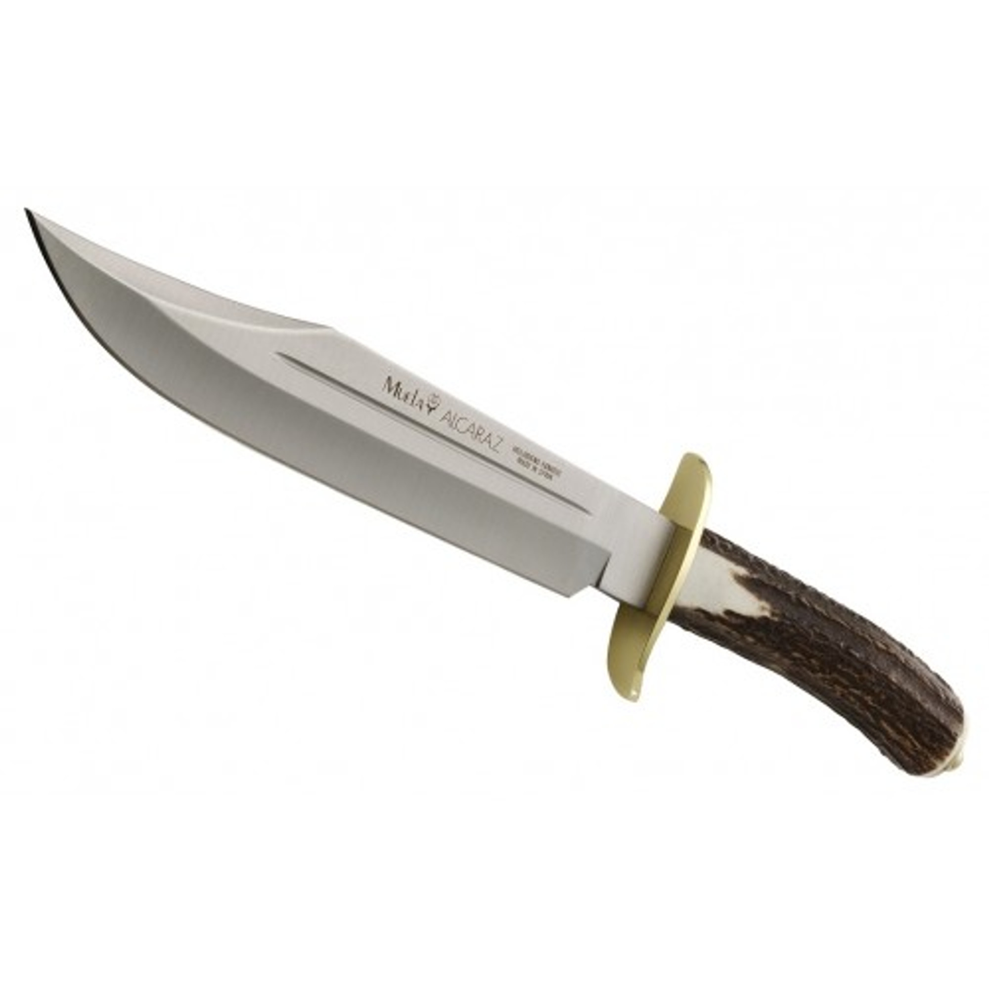 MUELA ALCARAZ-22, X50CrMoV15, 8-5/8" Fixed Blade Hunting Knife, Deer Horn Handle