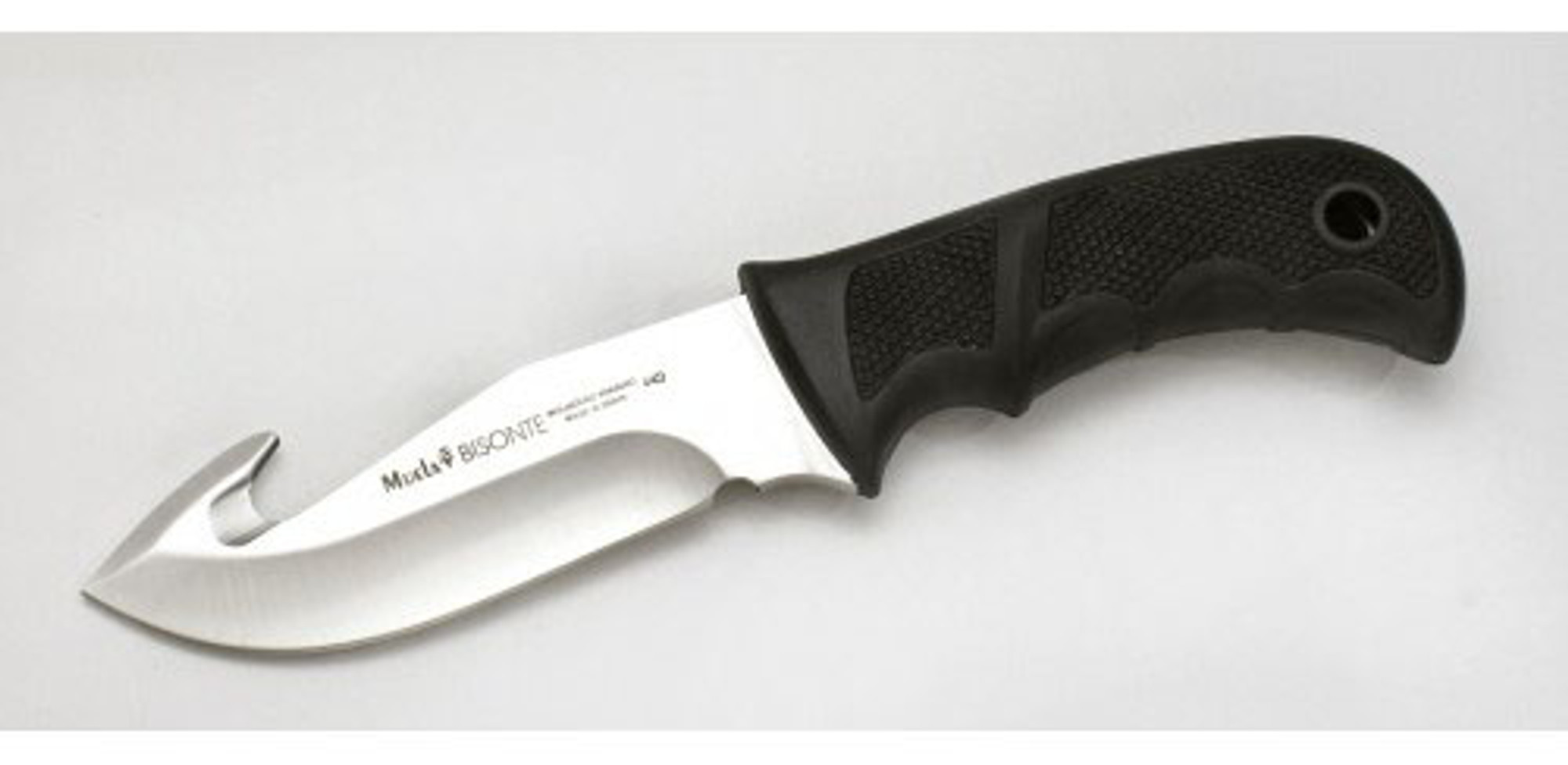 MUELA BISONTE-11G, X50CrMoV15, 4-1/2" Fixed Blade Hunting Knife, Polymer Handle